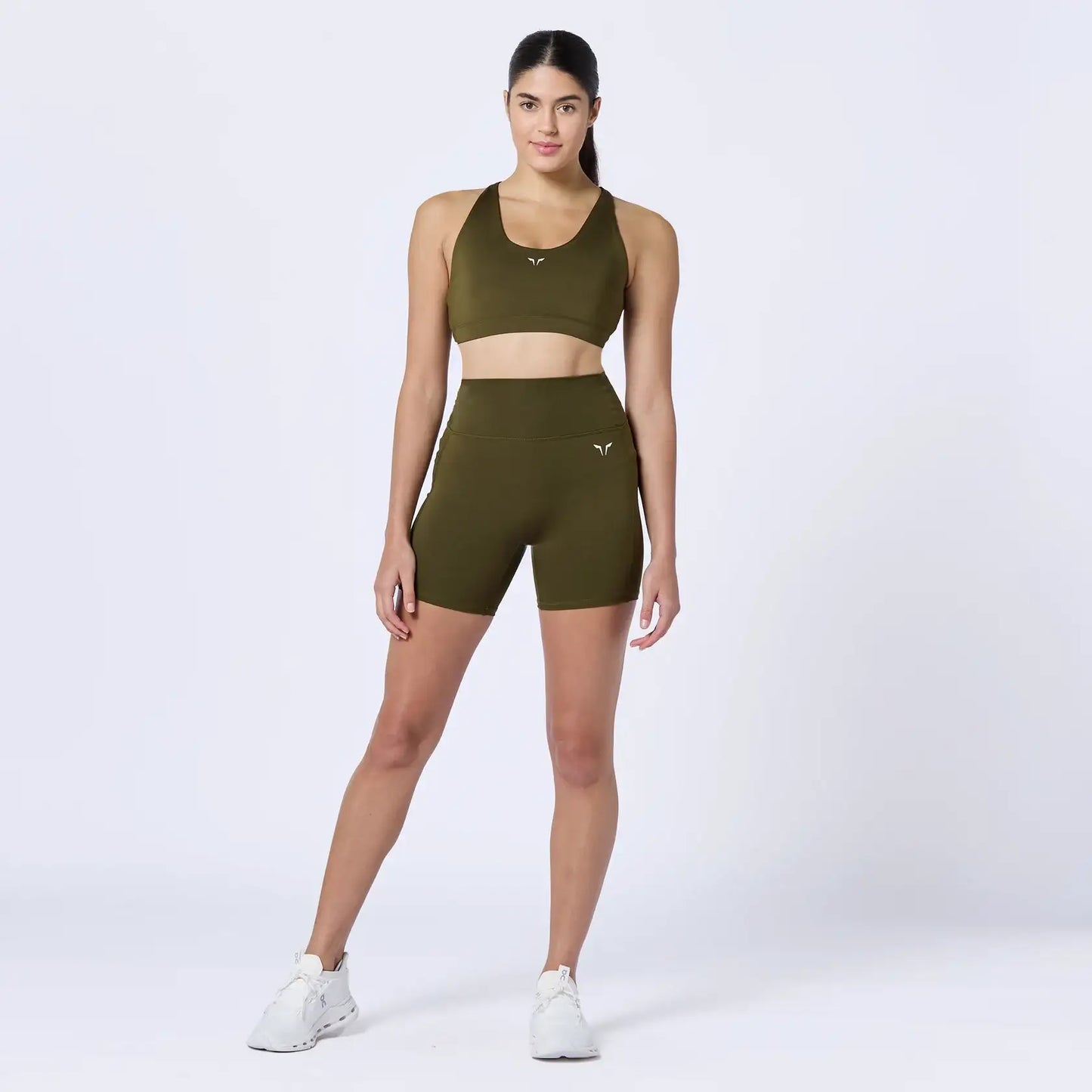 حمالة صدر ايسينشال بحزام خلفي قابل للتعديل - زيتوني داكن