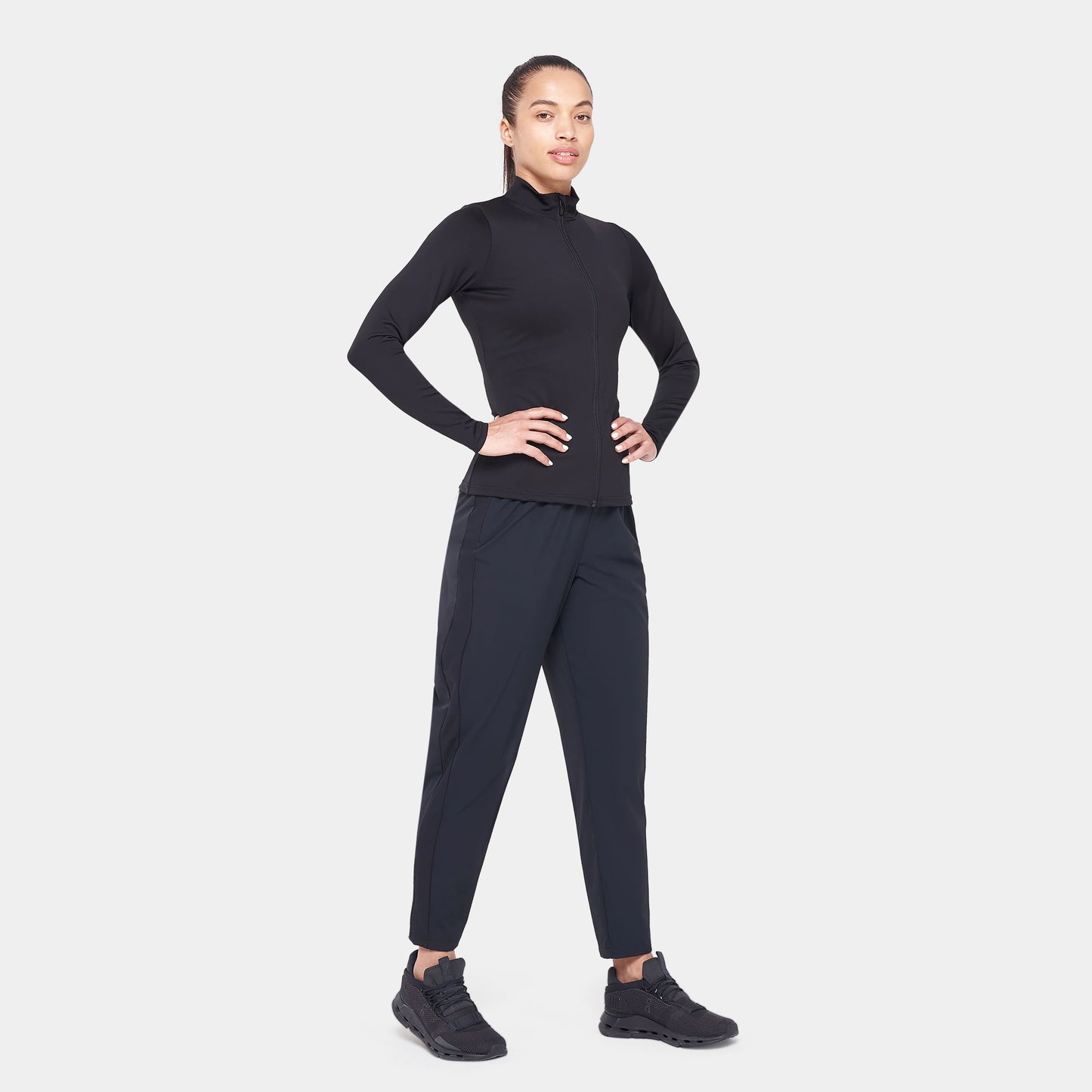 Core Zip Up Track Top - Black