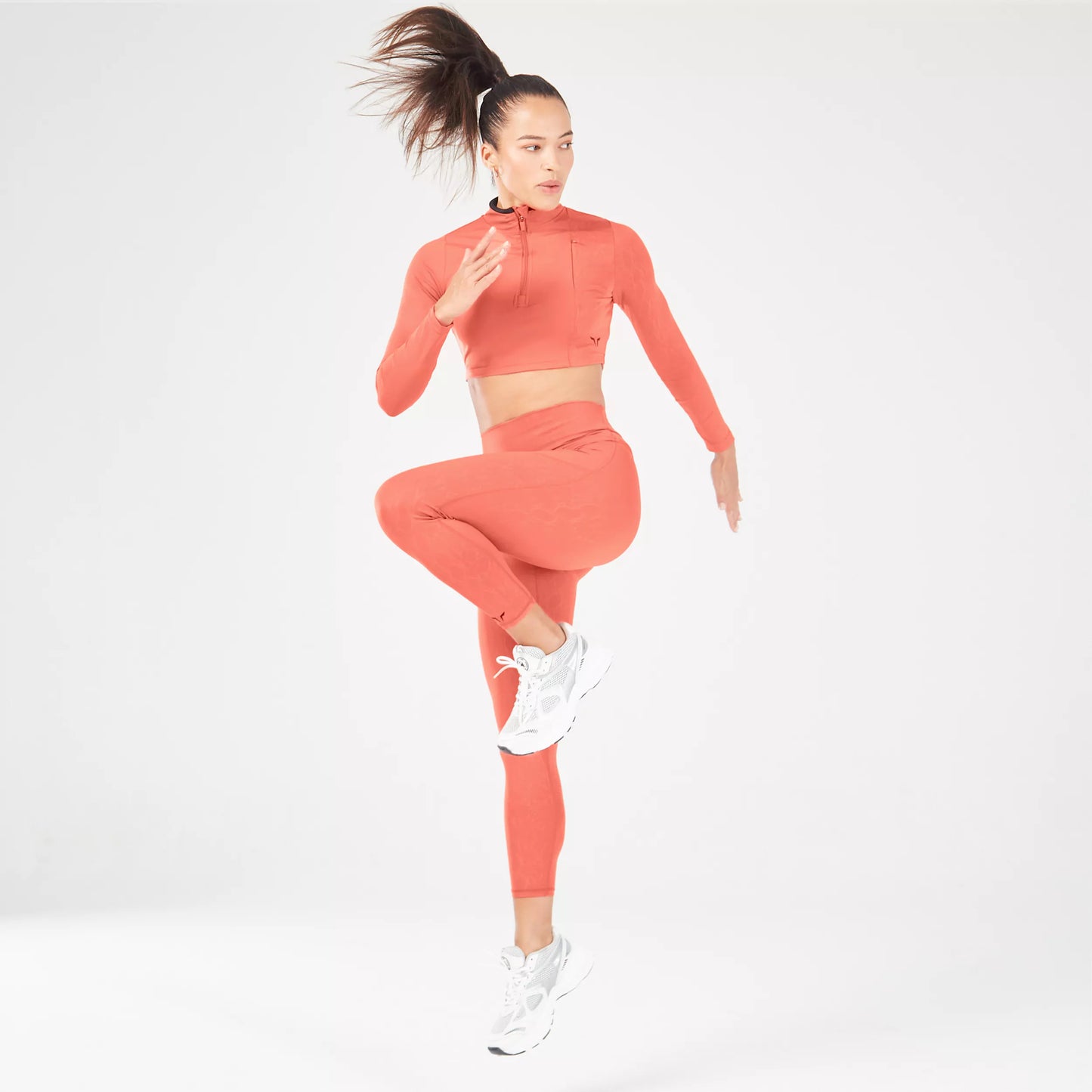 squatwolf-workout-clothes-qtr-zip-serpent-top-mineral-red-gym-t-shirts-for-women