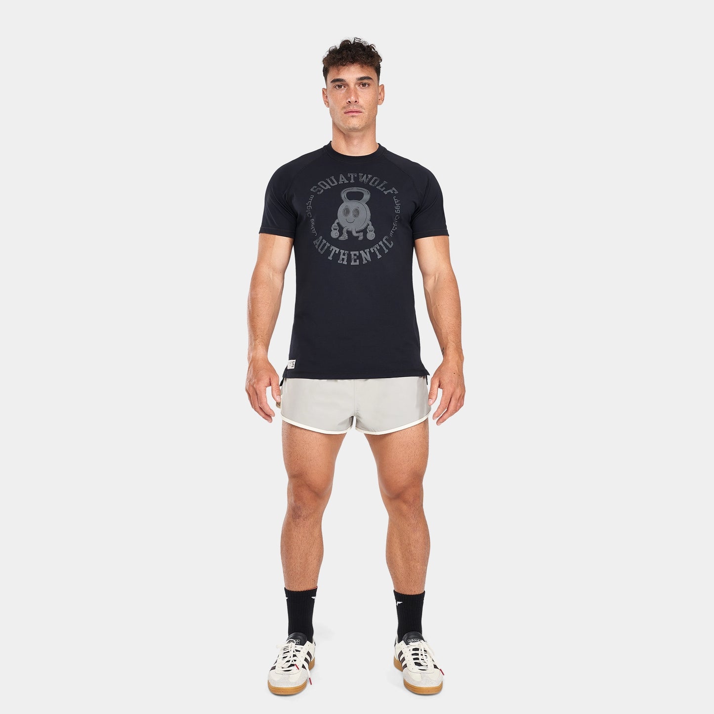 Graphic Raglan Athletic T-shirt - Black