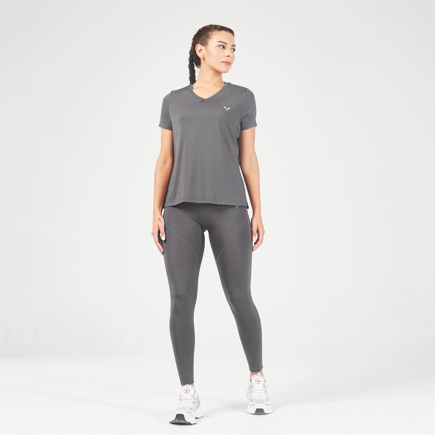 Essential V-Neck T-shirt - Asphalt
