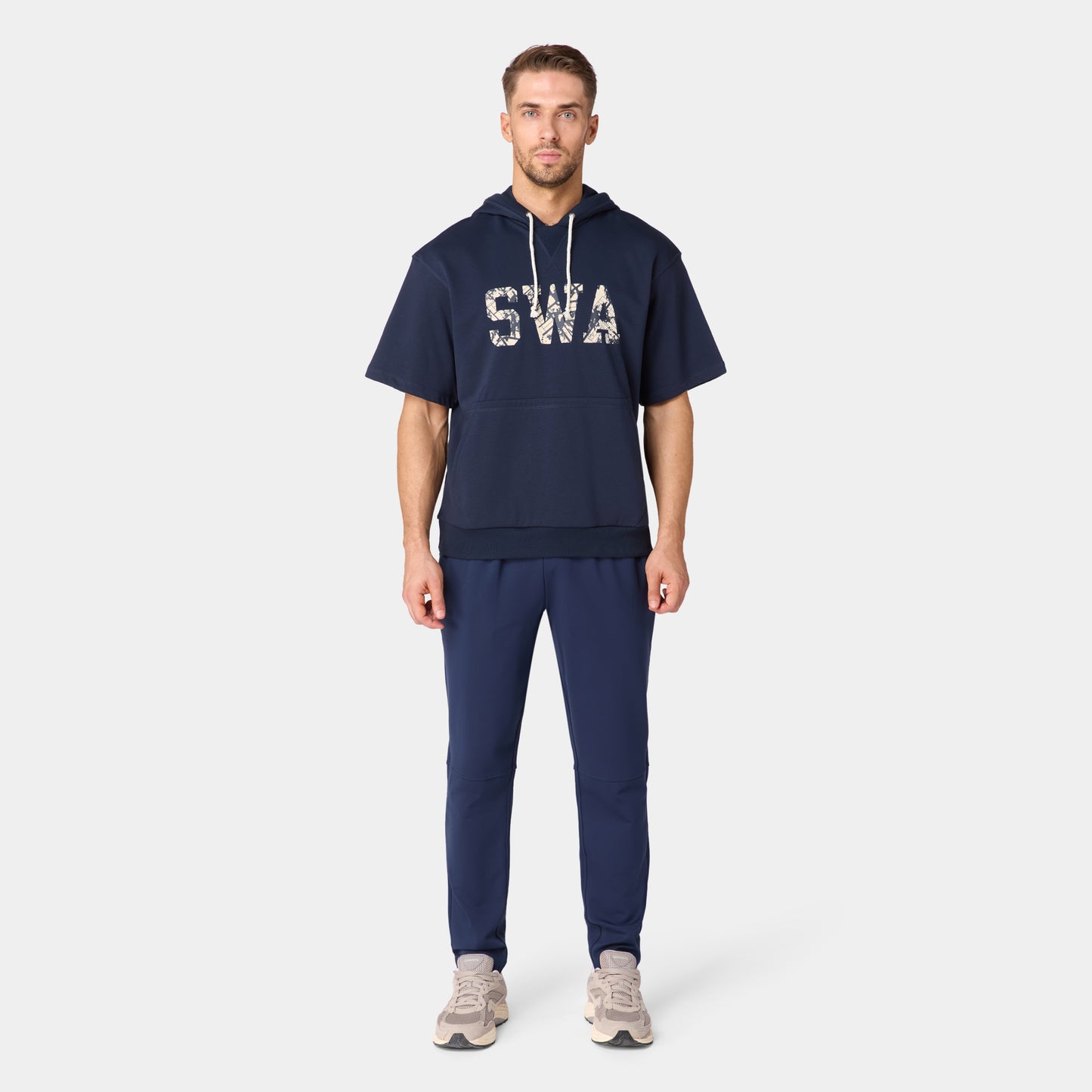 Authentic Sweat Short Sleeved Hoodie - Navy