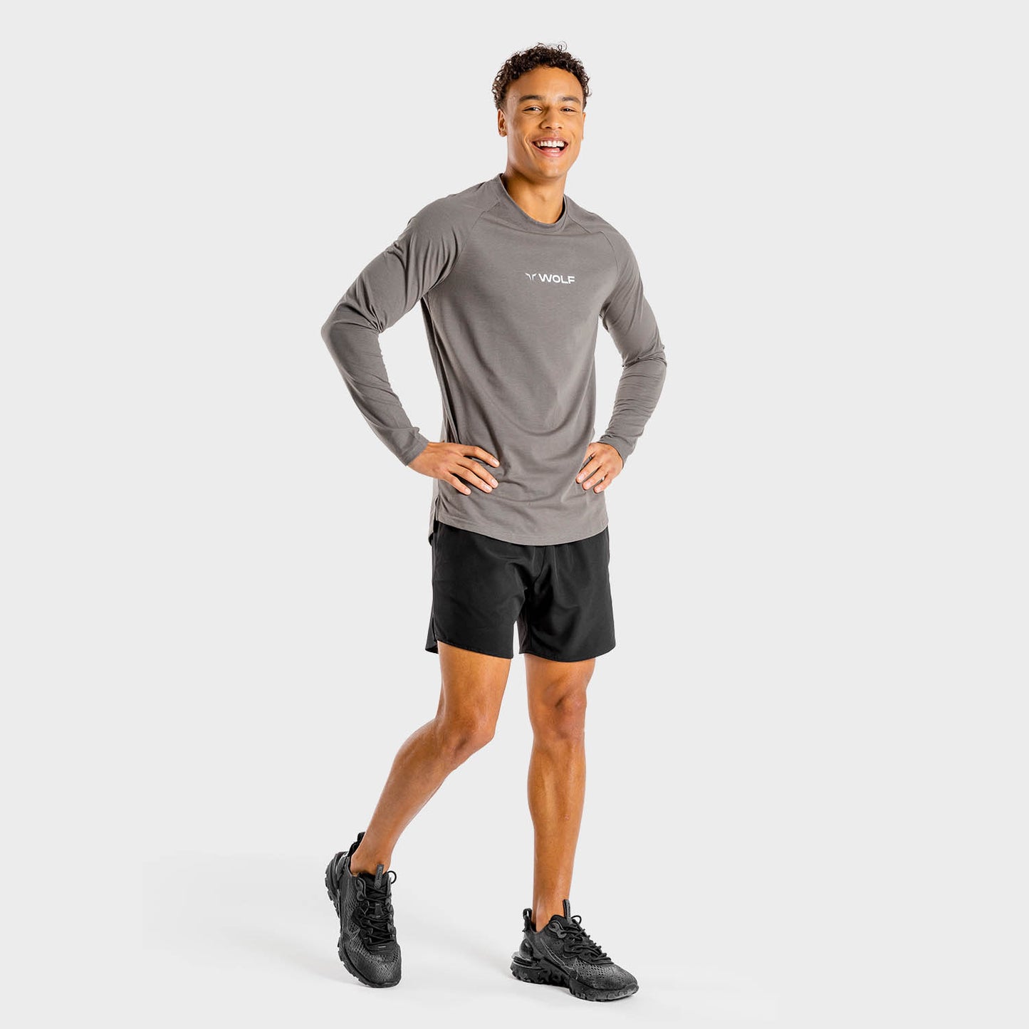 squatwolf-gym-t-shirts-for-women-primal-long-sleeve-tee-charcoal-workout-clothes