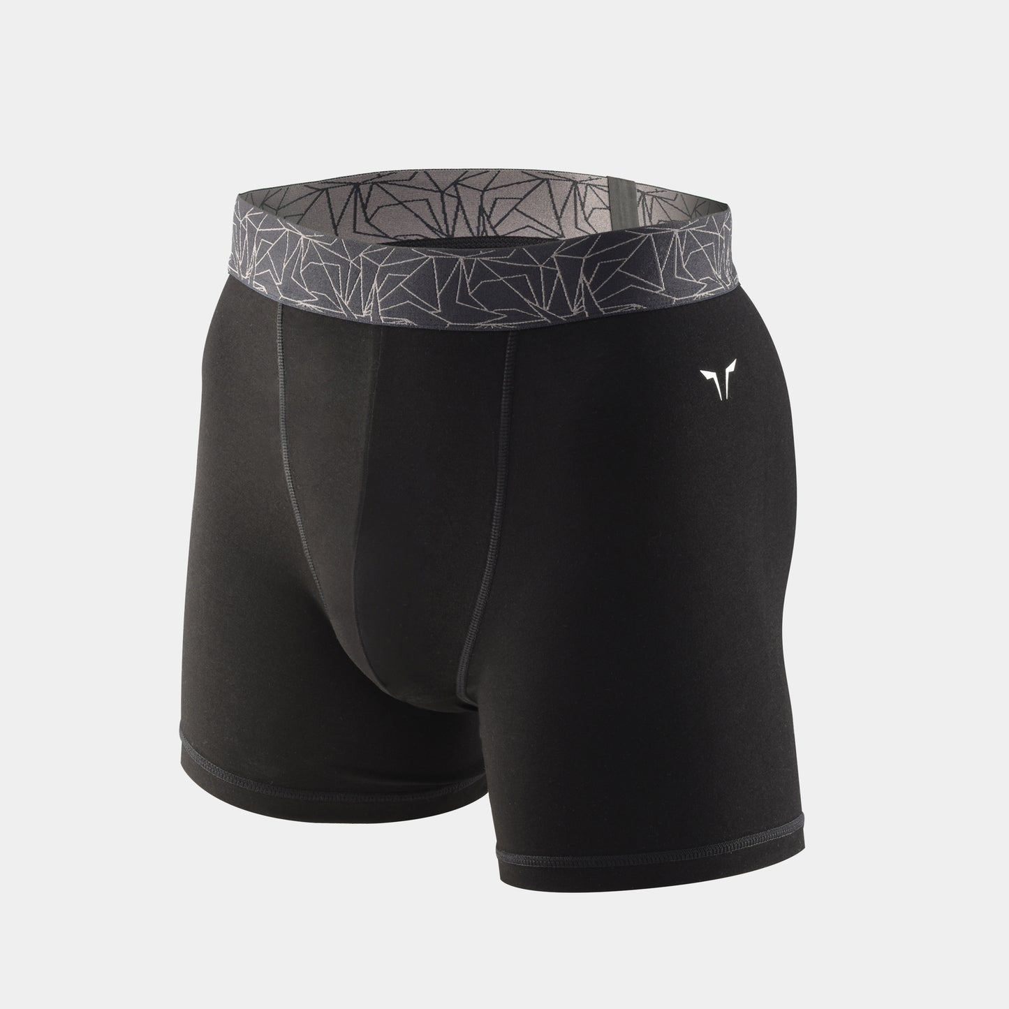 5" Cotton Boxer Trunks 3 Pack - Black
