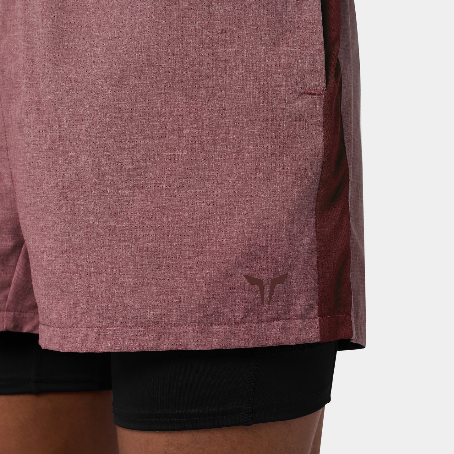 Mesh 2-In-1 5" Shorts - Tawny Port Marl