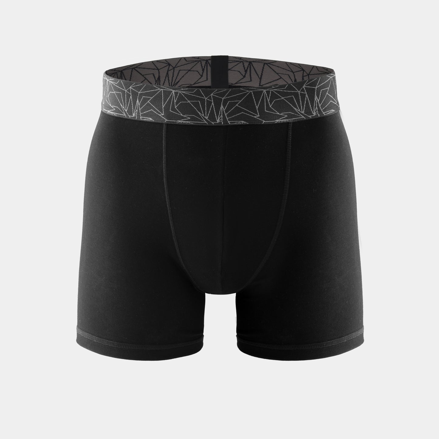 5" Cotton Boxer Trunks 3 Pack - Black