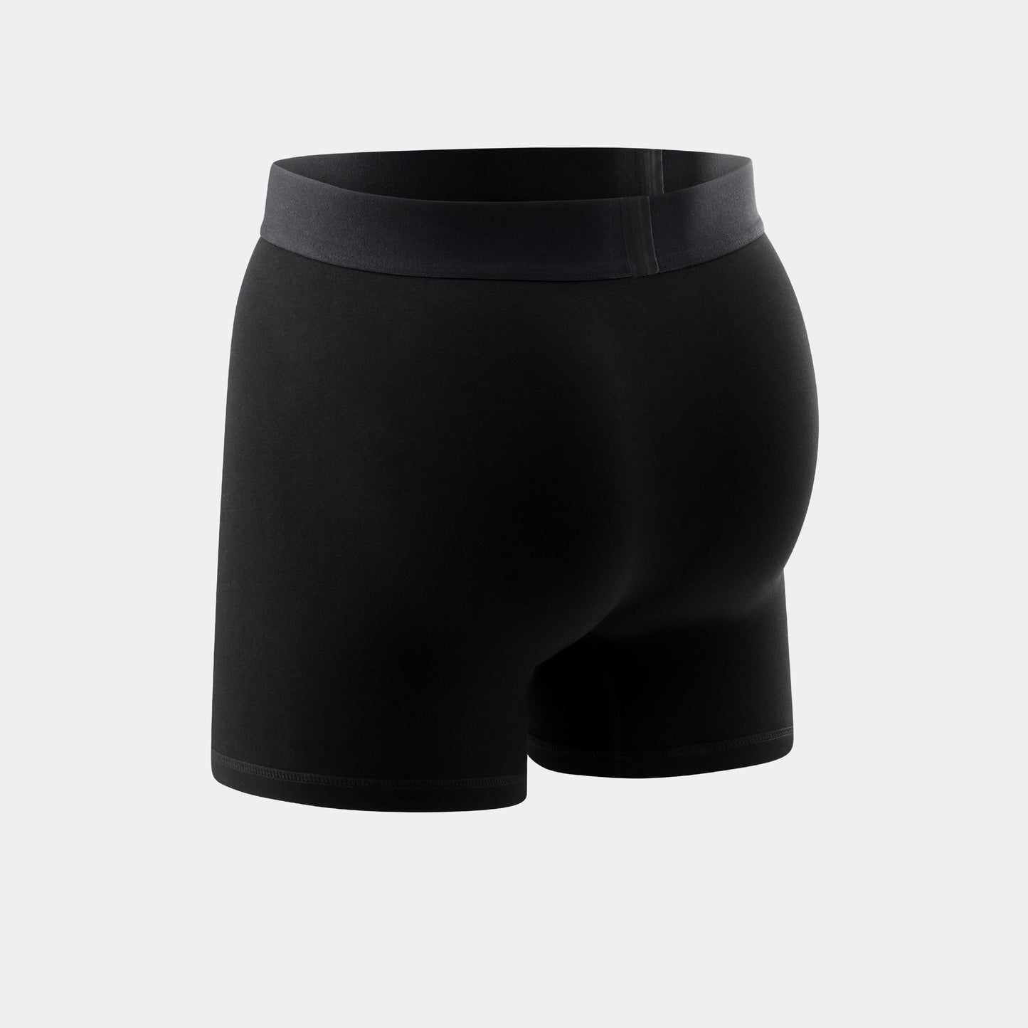 5" Cotton Boxer Trunks 3 Pack - Pearl White, Light Grey Marl & Black