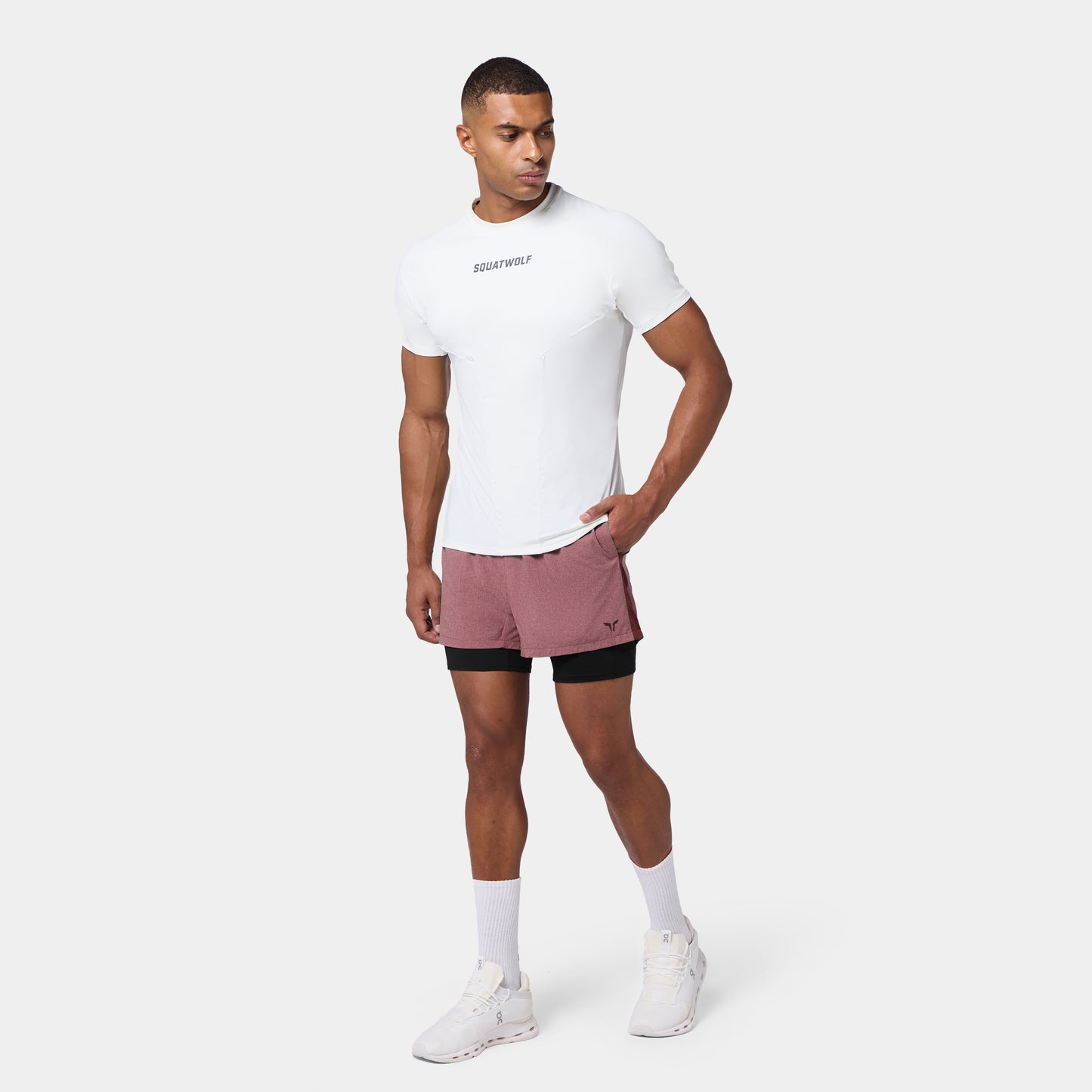 Mesh 2-In-1 5" Shorts - Tawny Port Marl