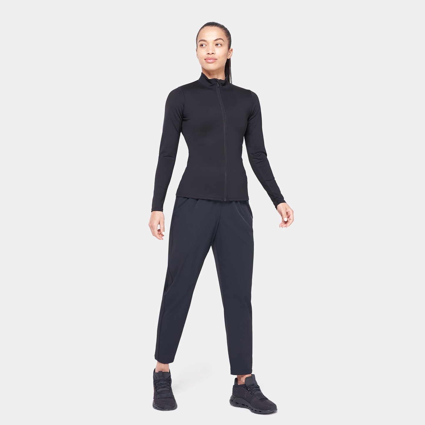 Core Zip Up Track Top - Black