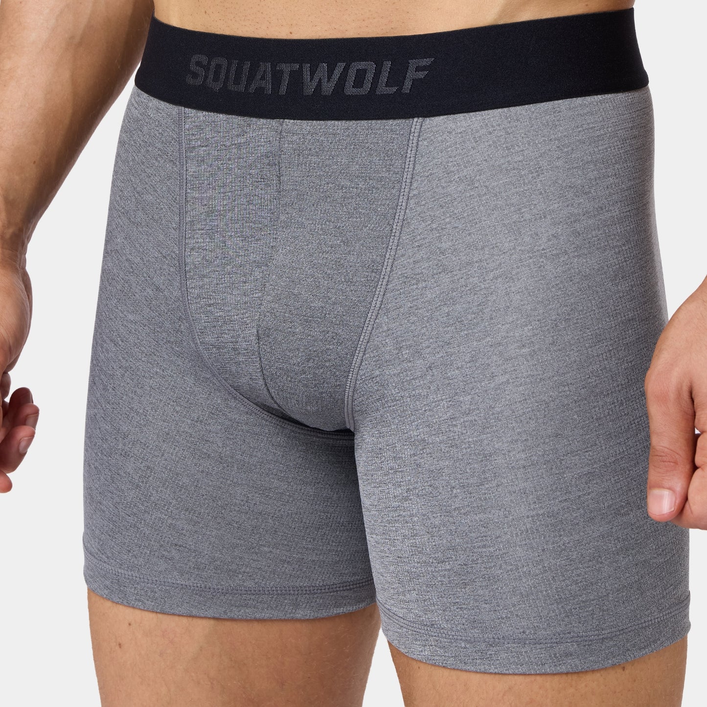 5" Performance Boxer Trunks 3 Pack - Clematis Blue, Light Grey Marl & Black