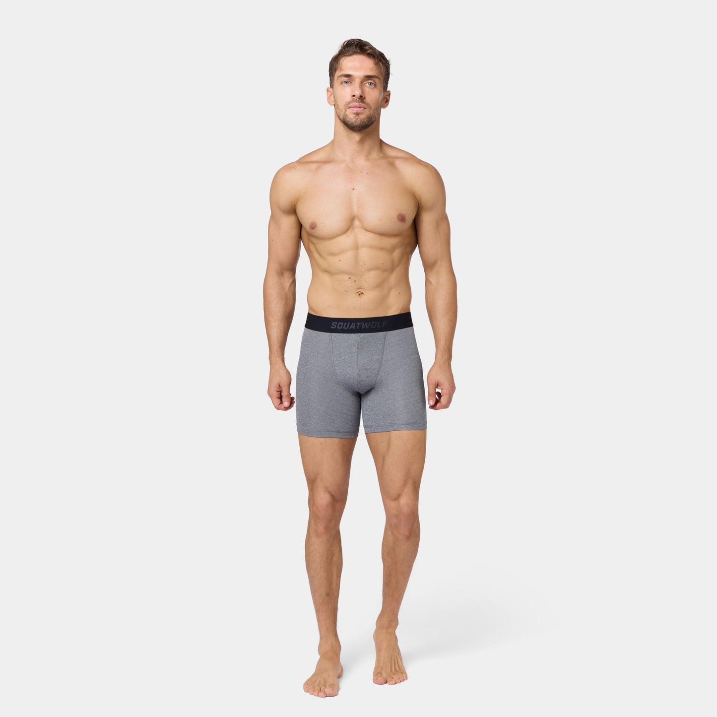 5" Performance Boxer Trunks 3 Pack - Pacific, Light Grey Marl & Black