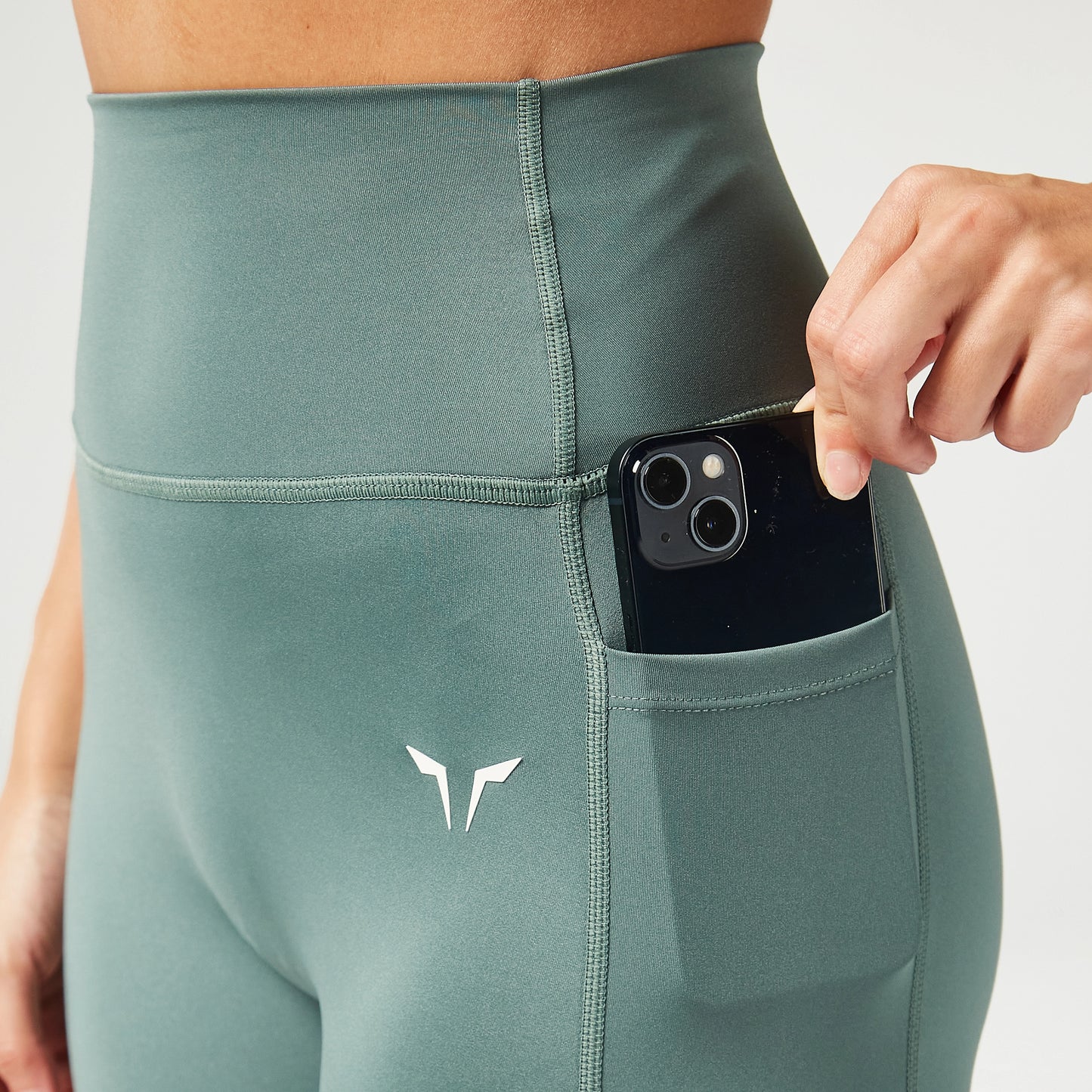 ليقينز بخصر مرتفع 24"- أخضر غامق