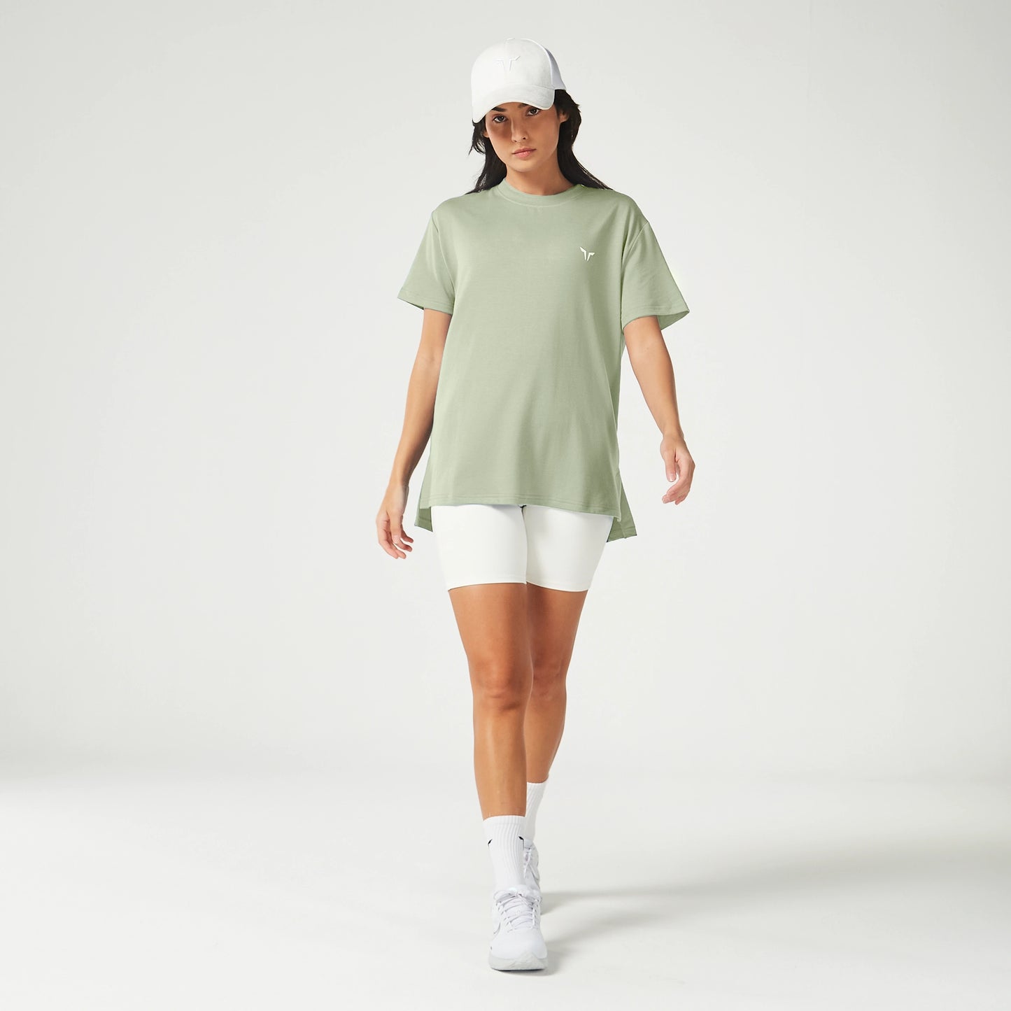 Essential Longline Oversized T-shirt - Desert Sage