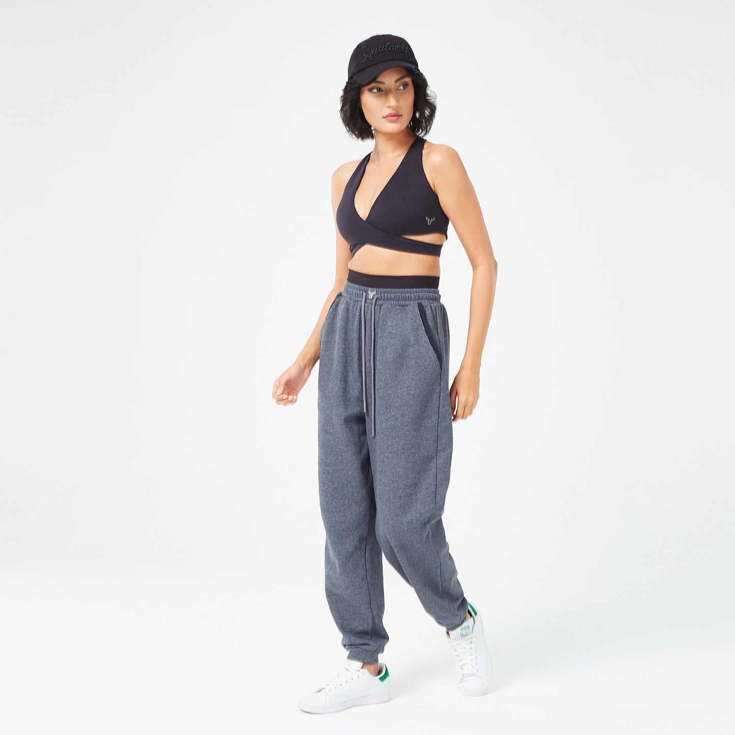 Retrograde Criss Cross Bra Top - Black