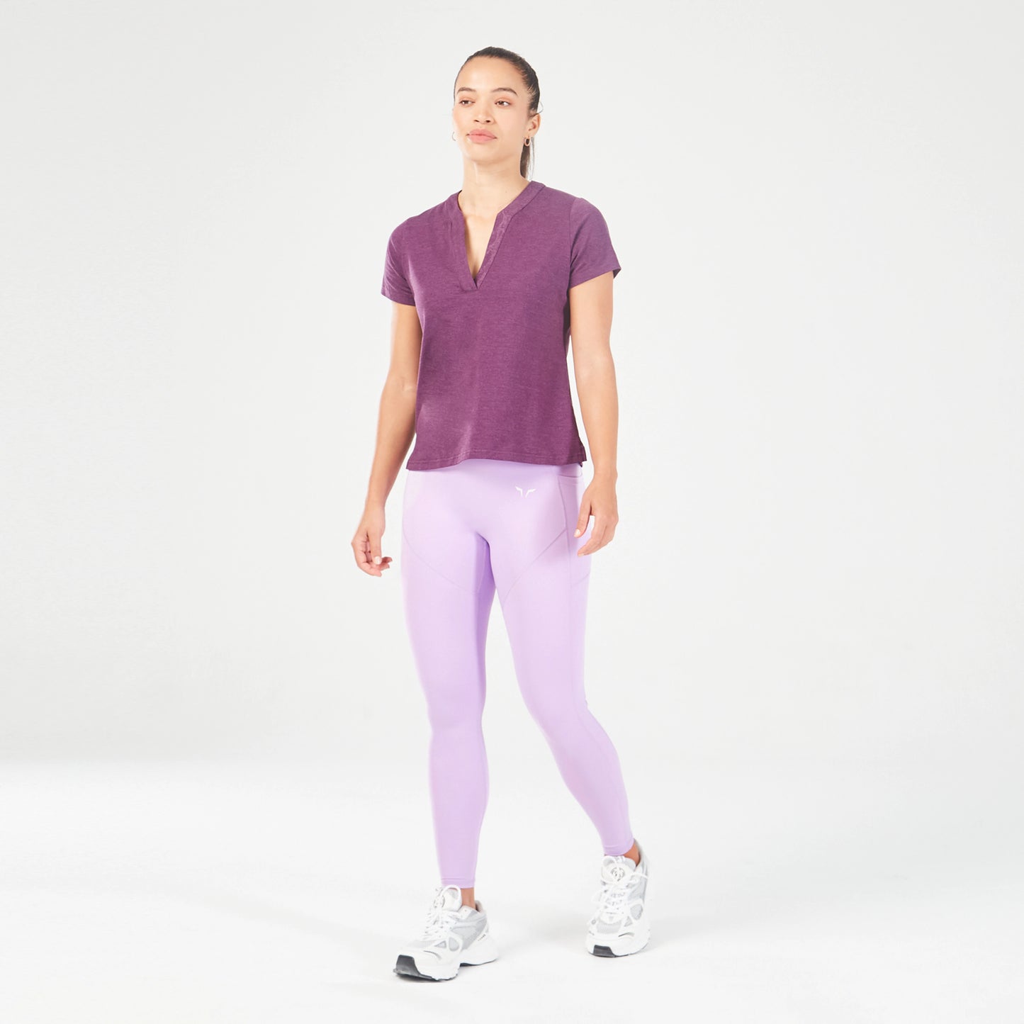 squatwolf-workout-clothes-core-notched-tee-shadow-purple-marl-gym-t-shirts-for-women