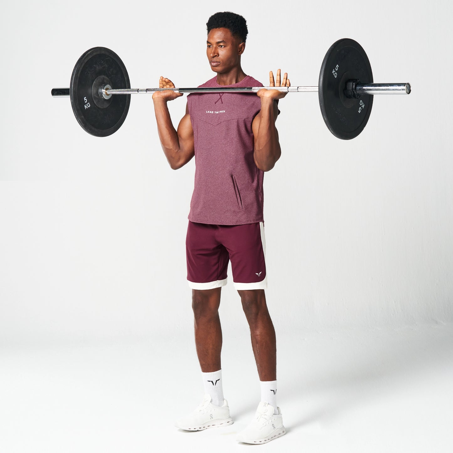 Statement Dropped Shoulder Top 2.0 - Burgundy Marl