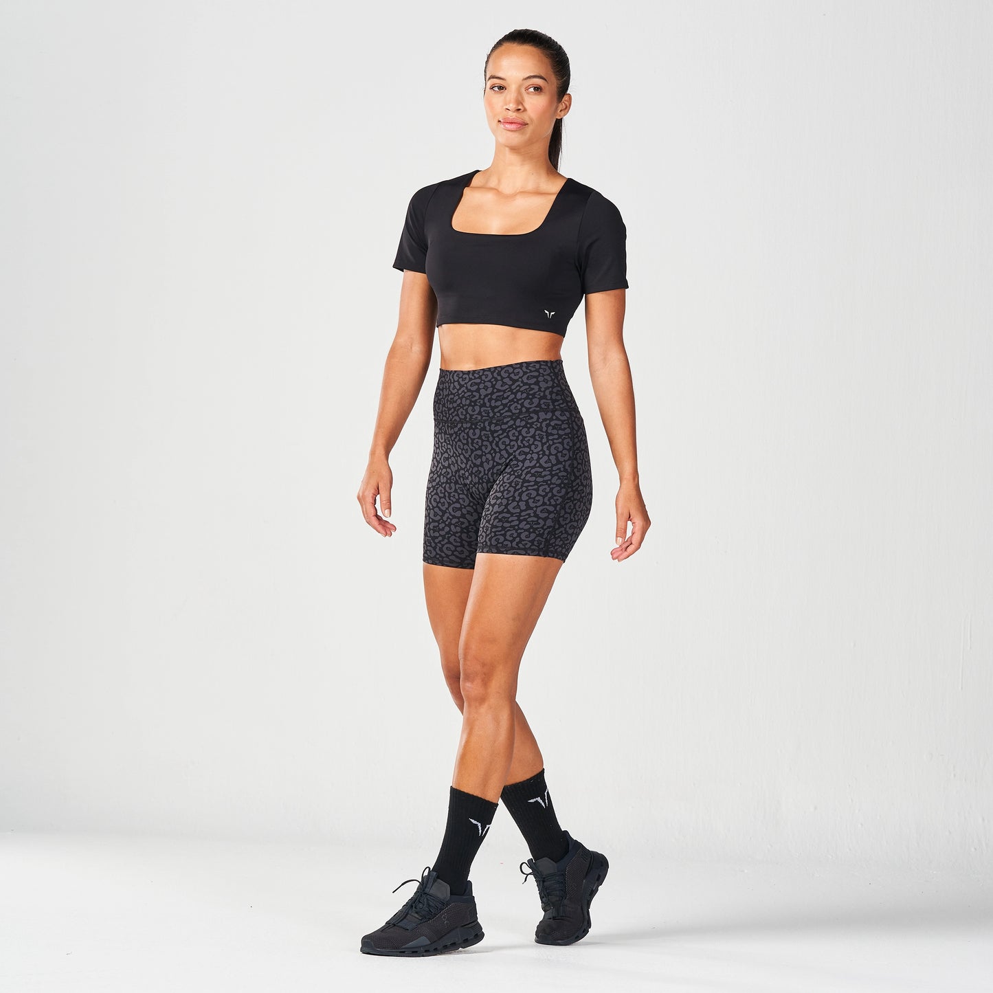 High Impact Built-In Bra Top - Black