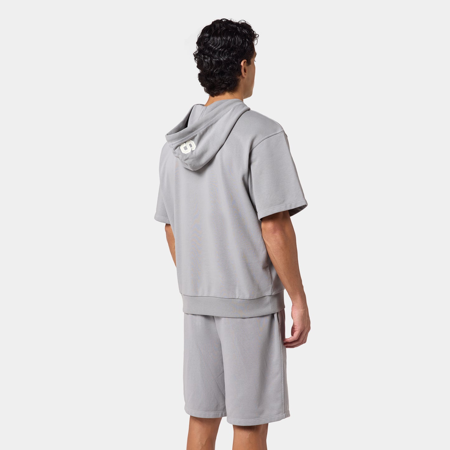 Authentic Sweat Short Sleeved Hoodie - Mid Grey