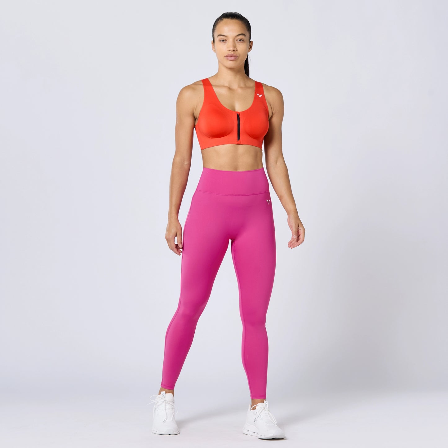 Performance Zip Up Bra - Orange.Com
