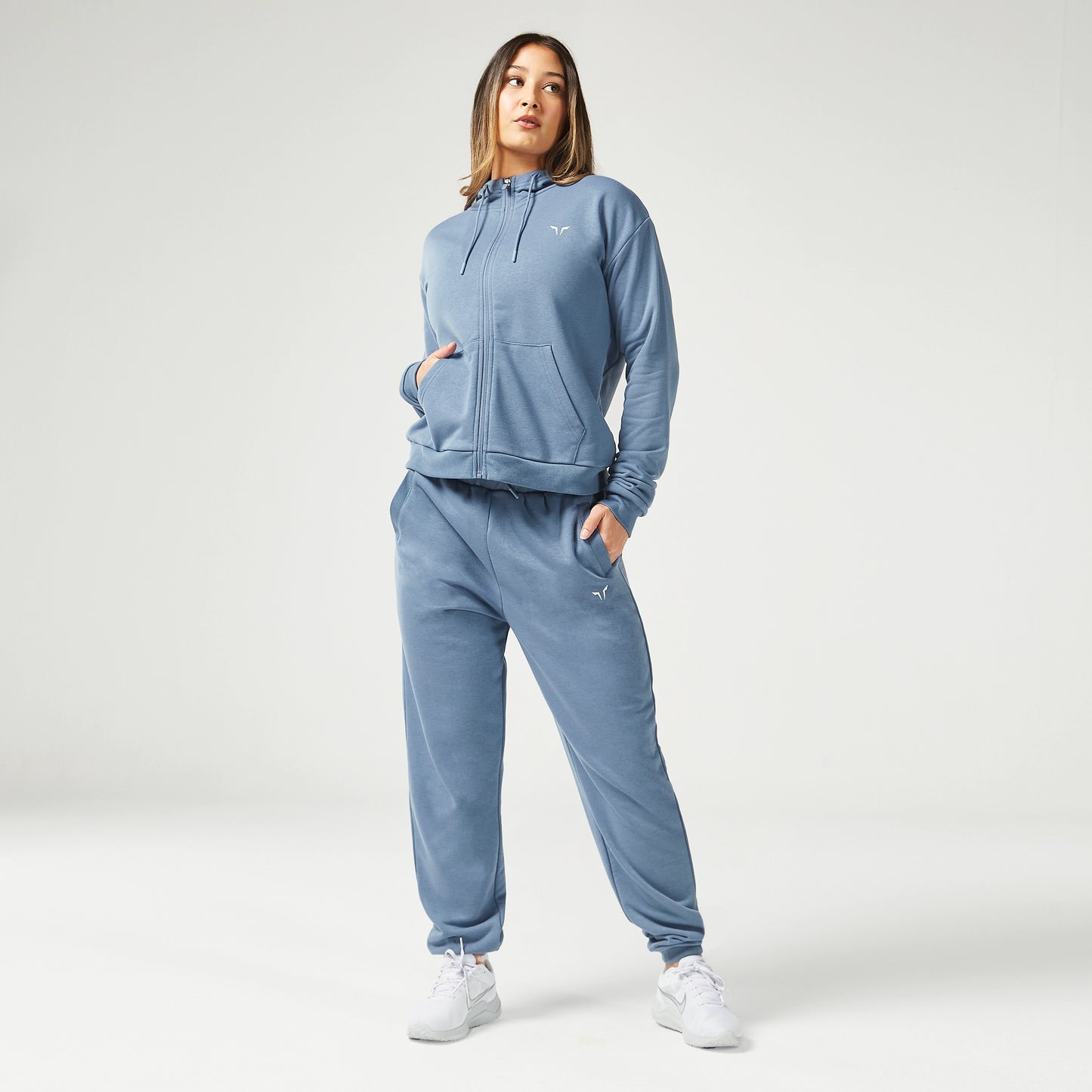 هودي ايسينشال بسحاب - أزرق