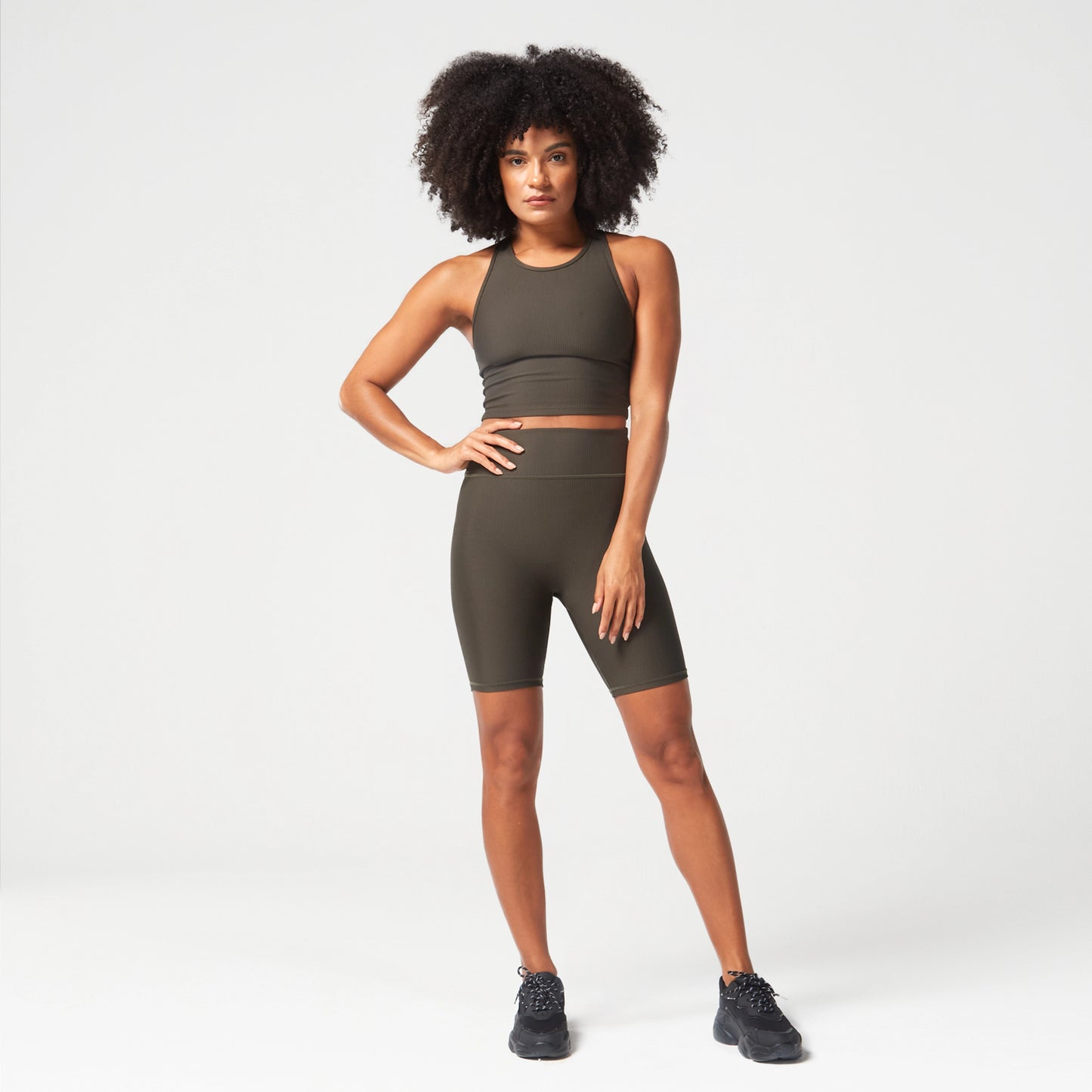 squatwolf-workout-clothes-code-ribbed-biker-shorts-khaki-gym-shorts-for-women