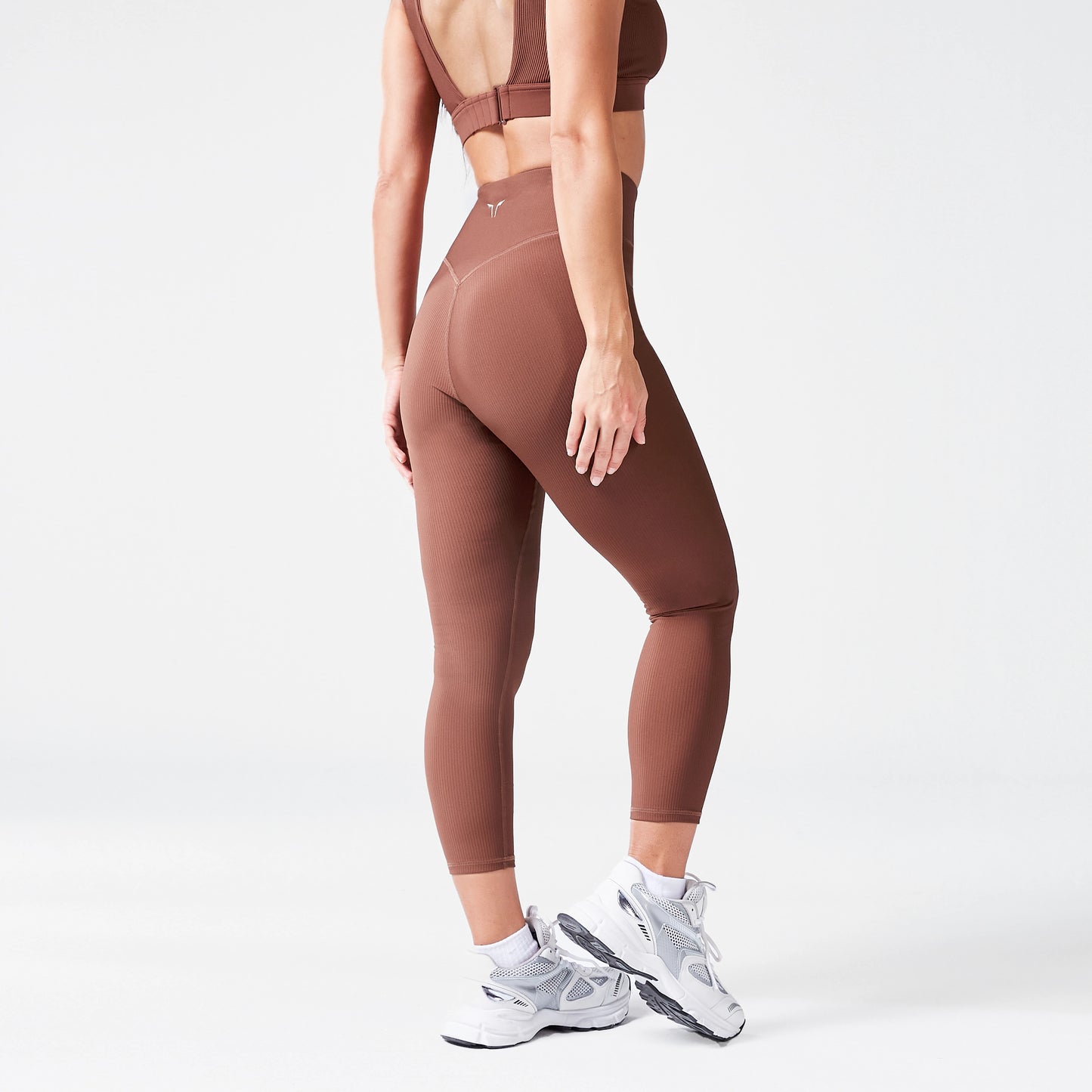 Code Ribbed Leggings 24" - Cappuccino