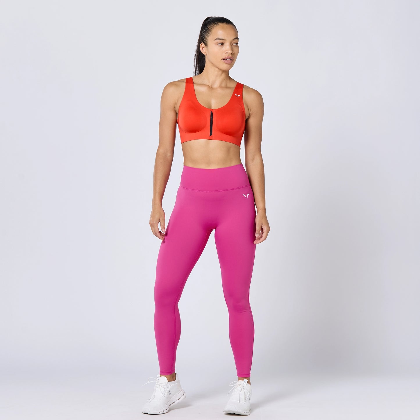 Performance Zip Up Bra - Orange.Com