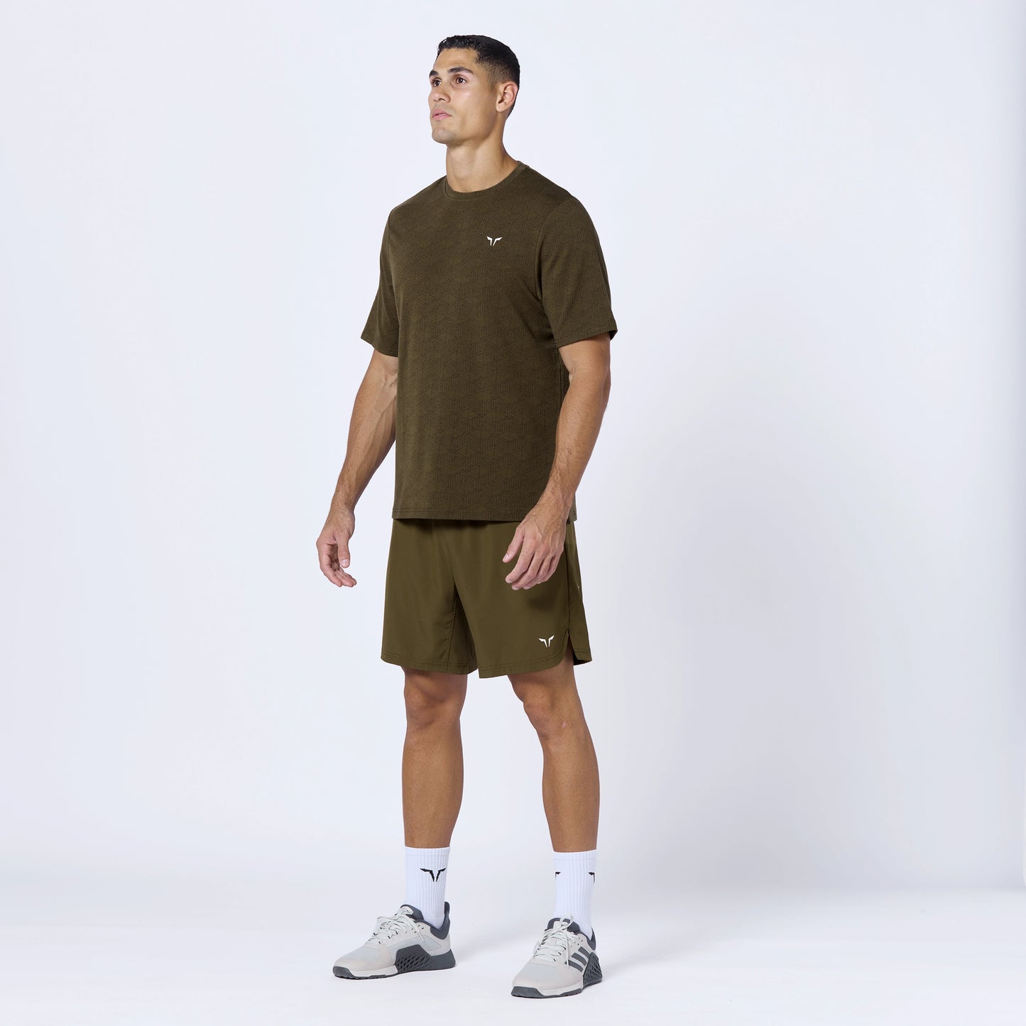 Essential Active T-shirt - Dark Olive Print