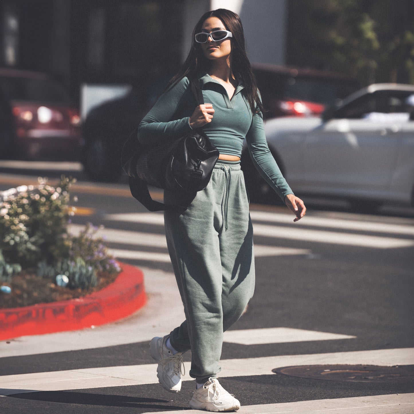 Retrograde Plush Joggers - Dark Forest Marl