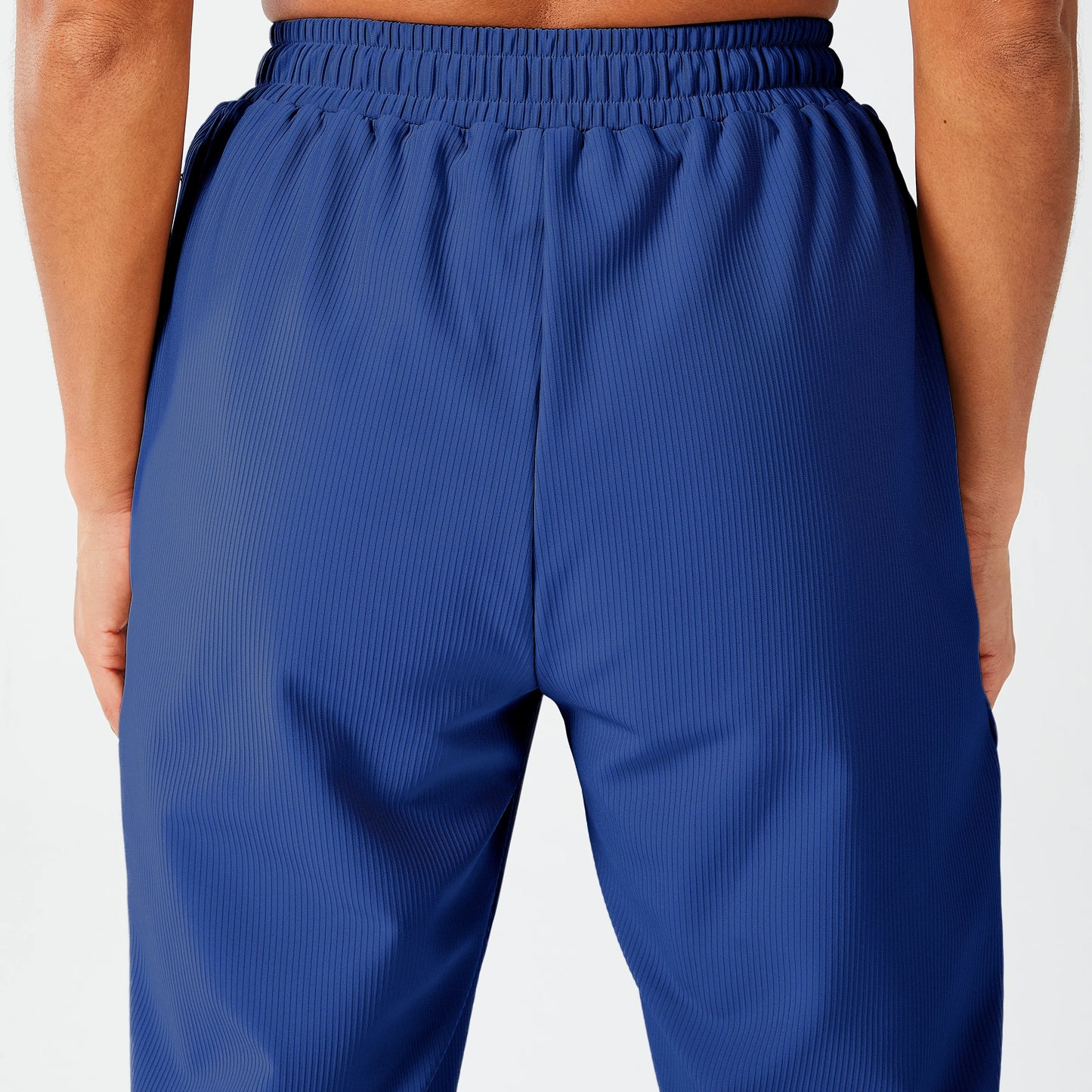 Luxe Ribbed Joggers - Estate Blue