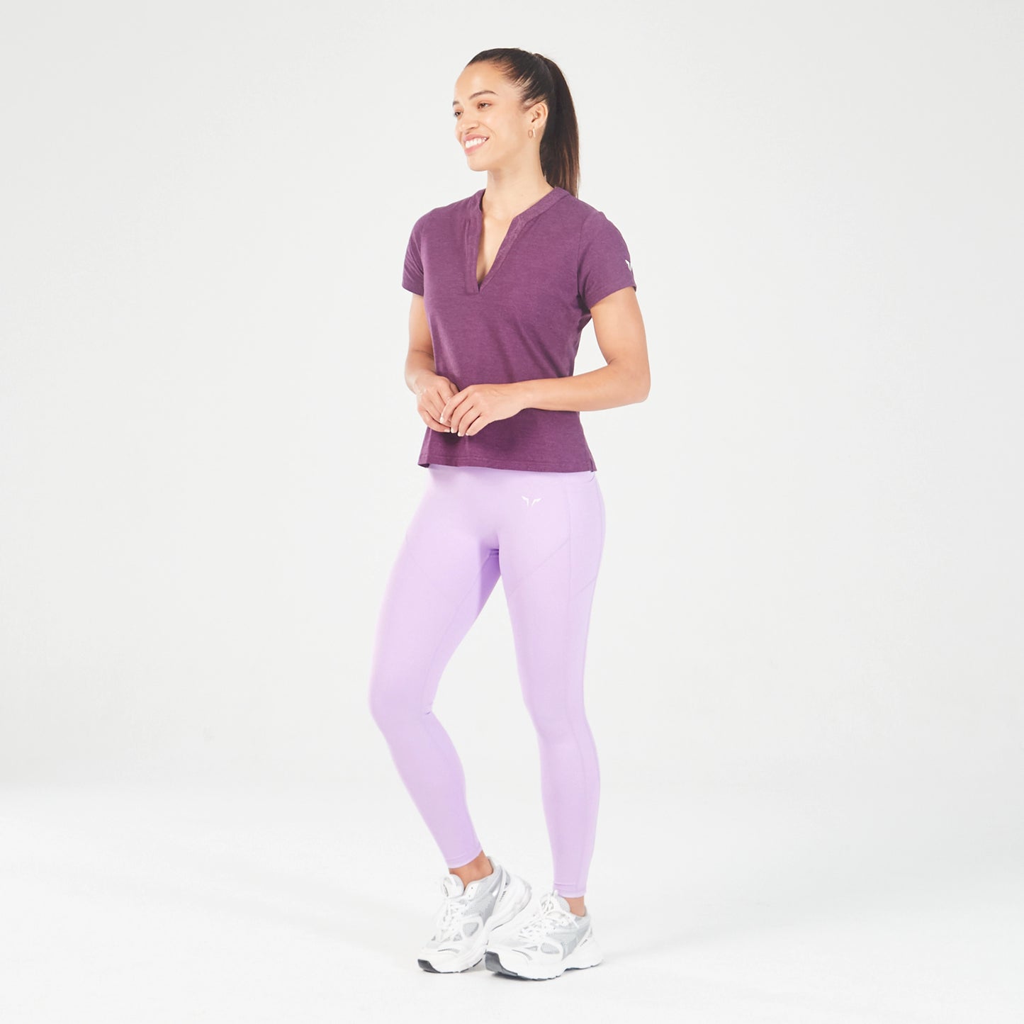 squatwolf-workout-clothes-core-notched-tee-shadow-purple-marl-gym-t-shirts-for-women