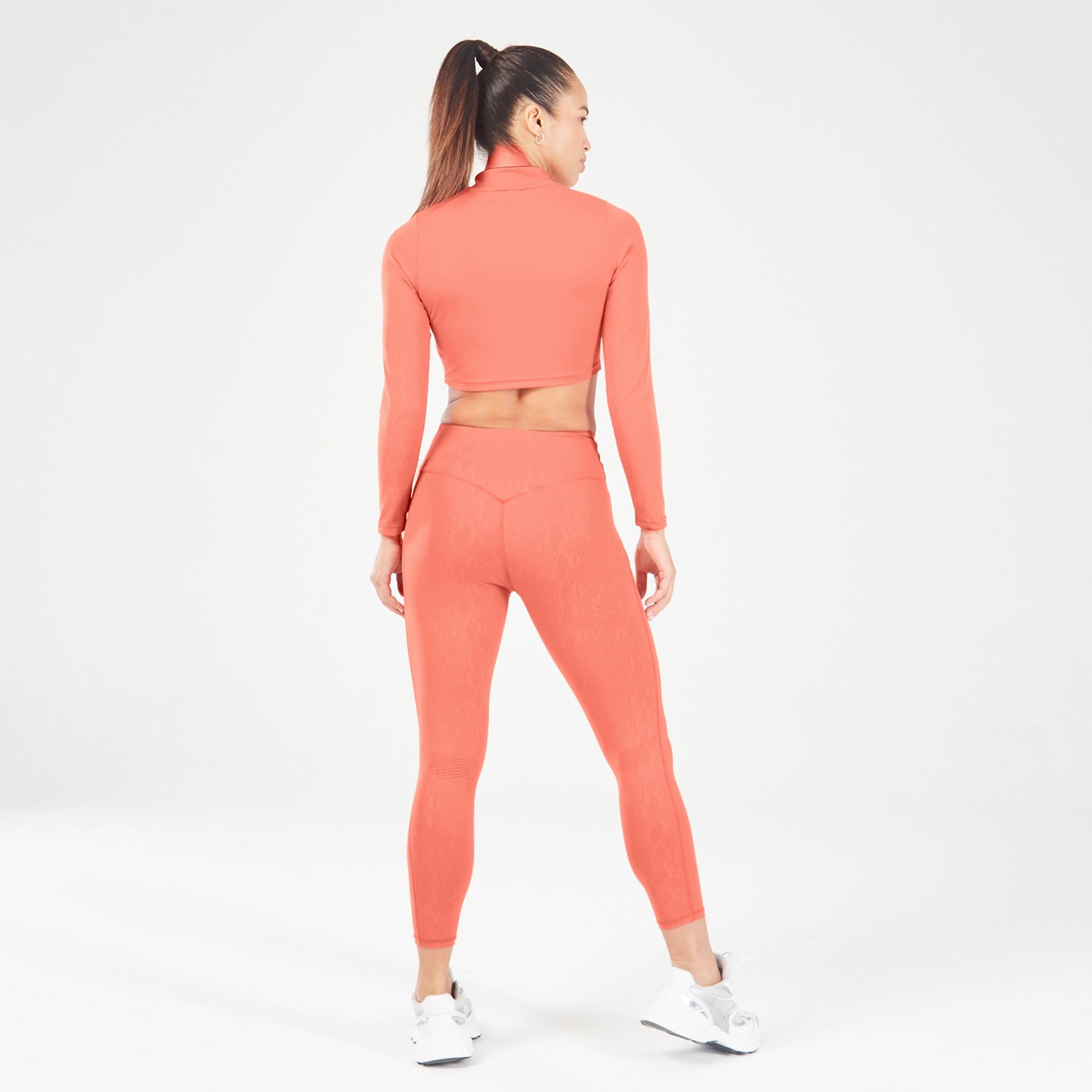 squatwolf-workout-clothes-qtr-zip-serpent-top-mineral-red-gym-t-shirts-for-women