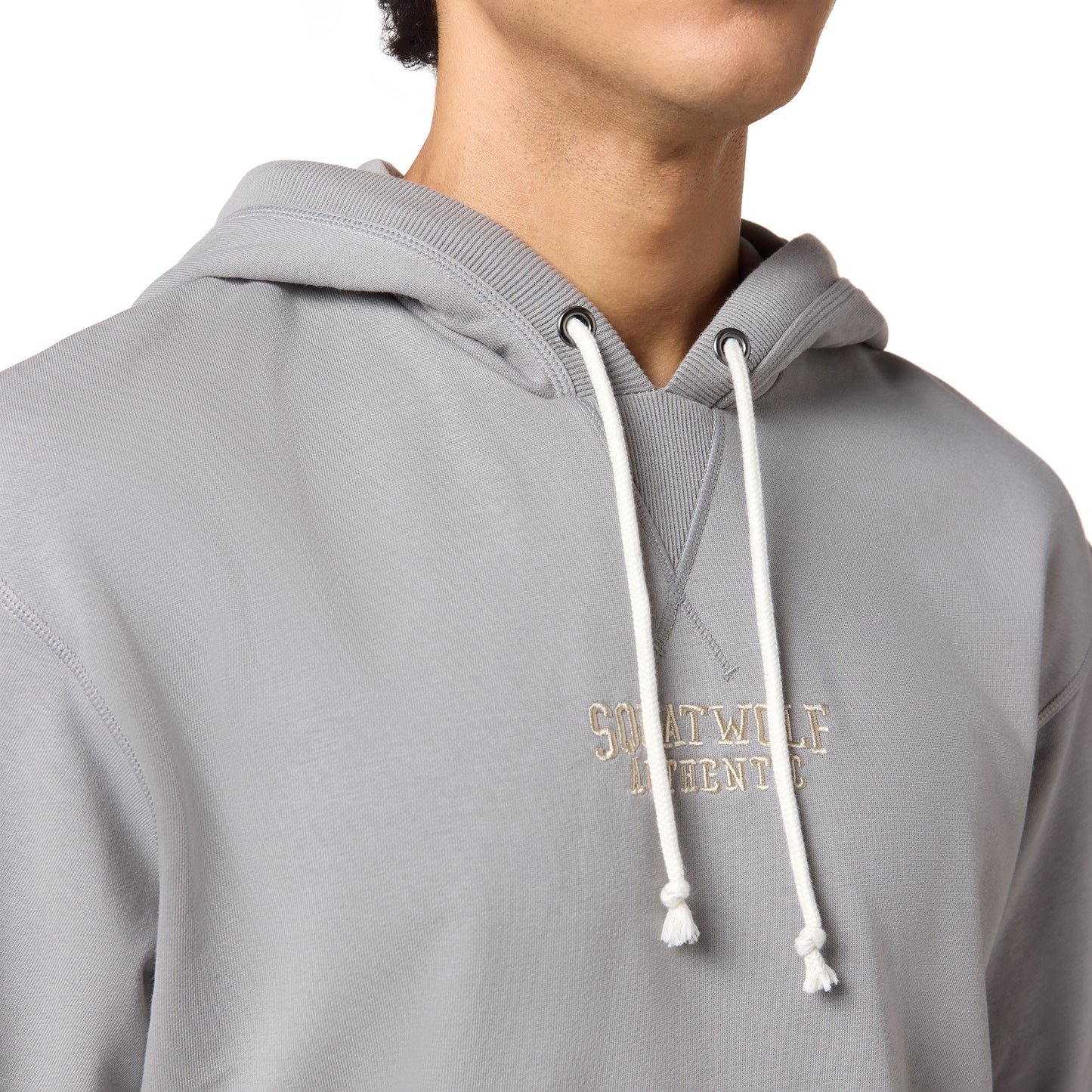 Authentic Sweat Short Sleeved Hoodie - Mid Grey