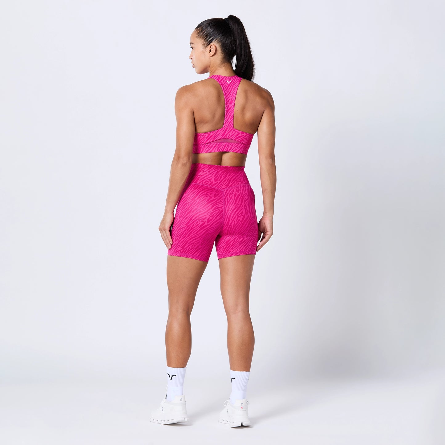 شورت بخصر مرتفع 5" - قرمزي فاتح