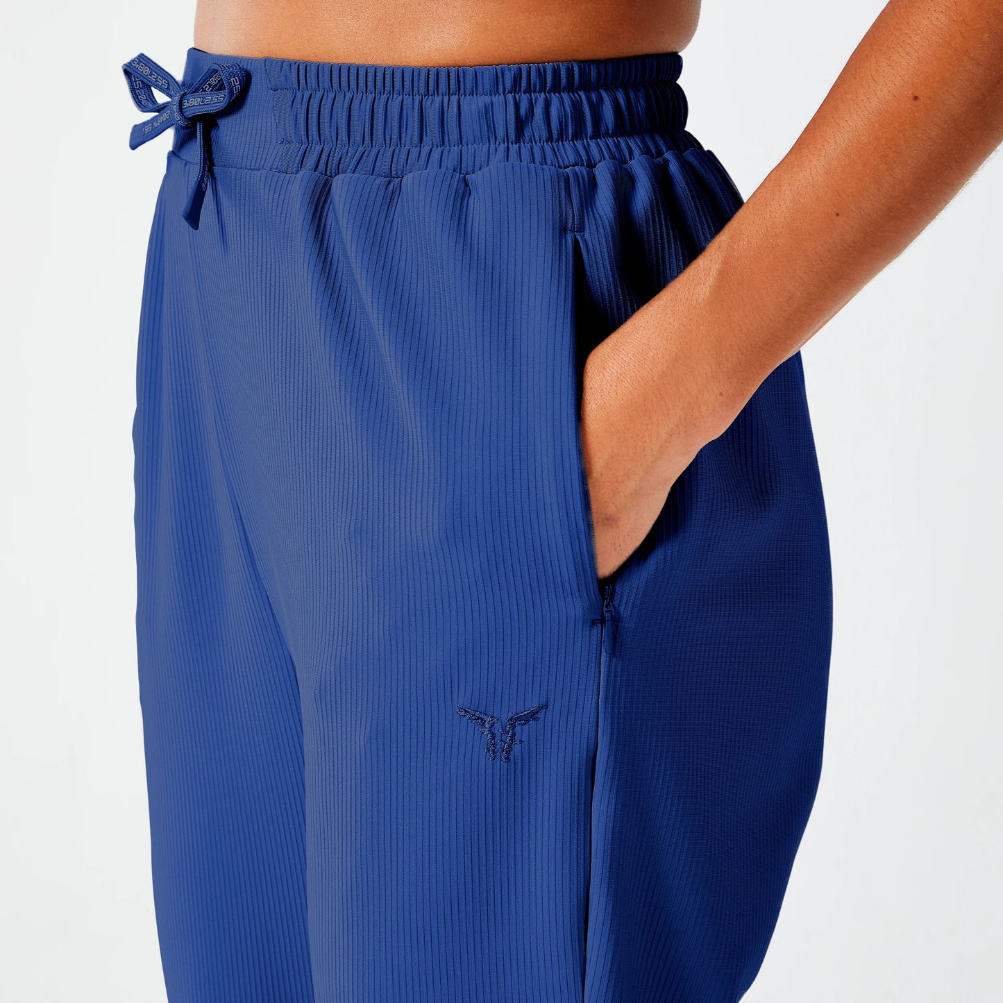 Luxe Ribbed Joggers - Estate Blue
