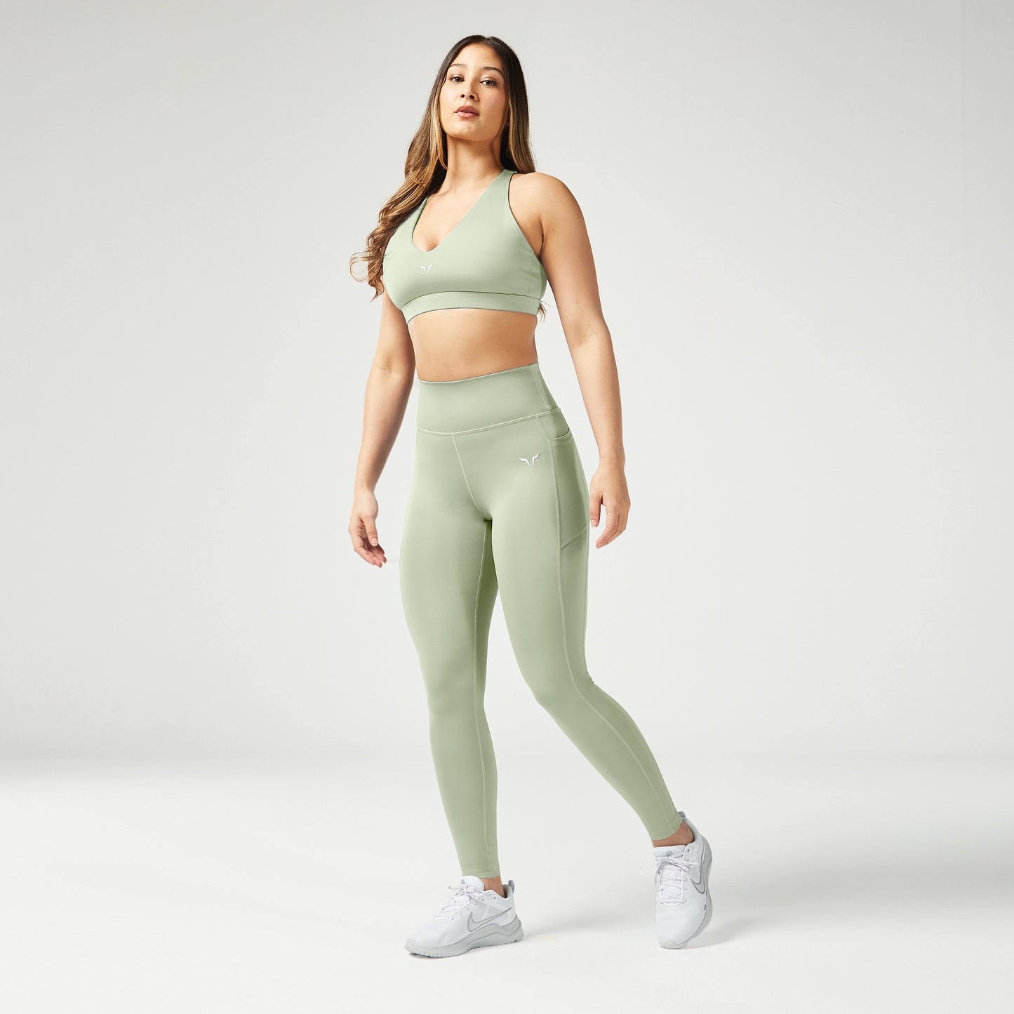 Essential High Waisted Leggings 27" - Desert Sage