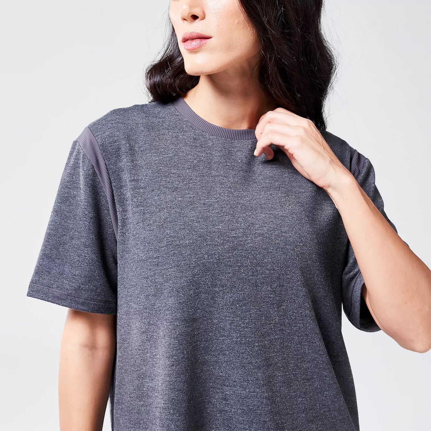 Code Oversized Drip T-shirt - Black Marl