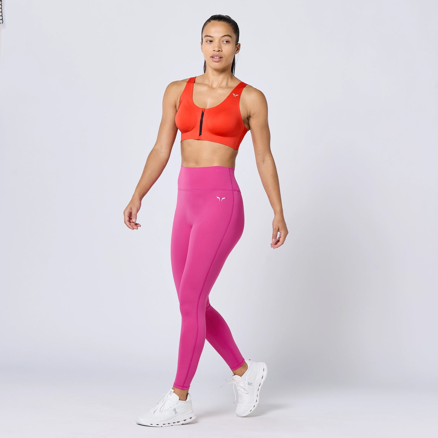 Performance Zip Up Bra - Orange.Com