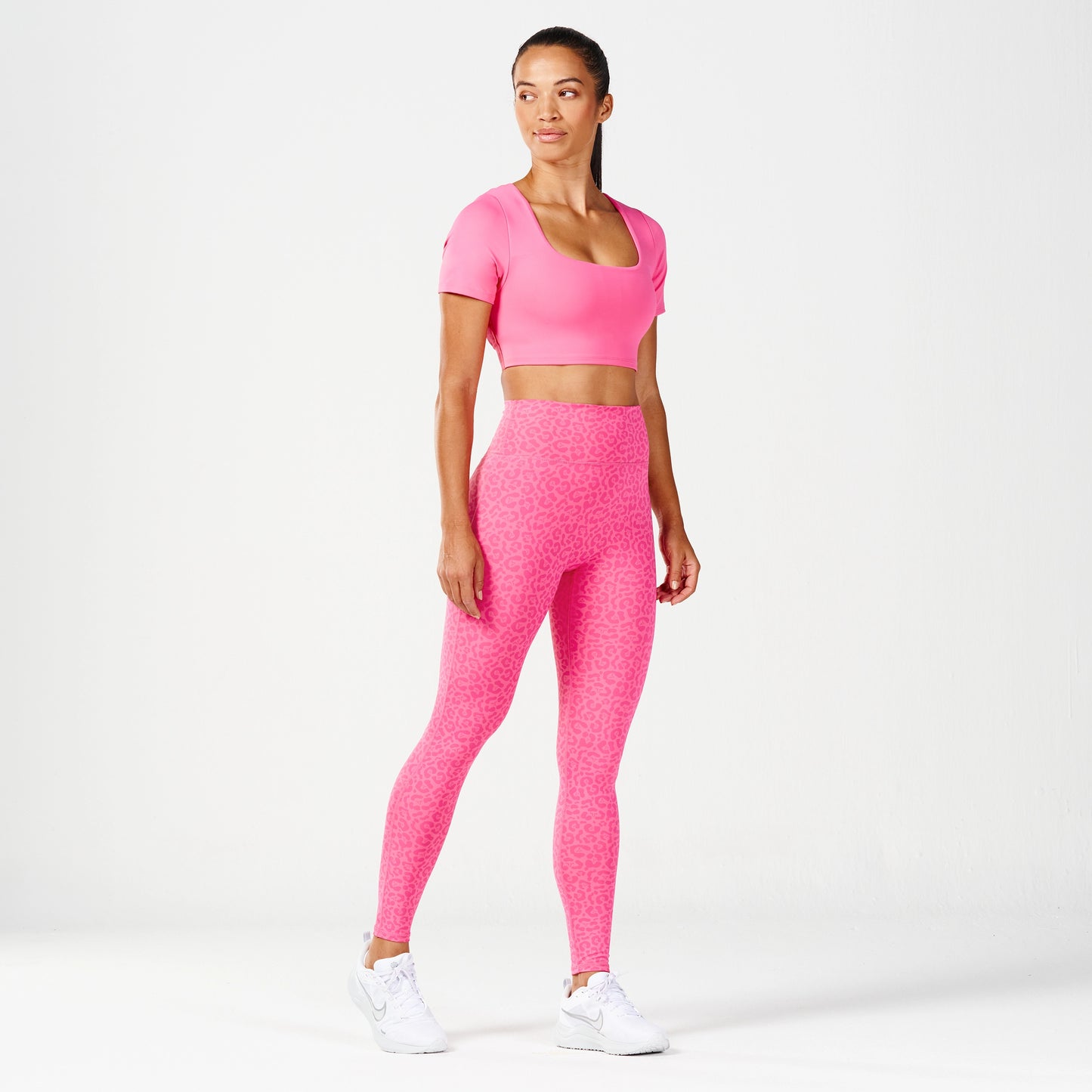 High Impact Built-In Bra Top - Hot Pink