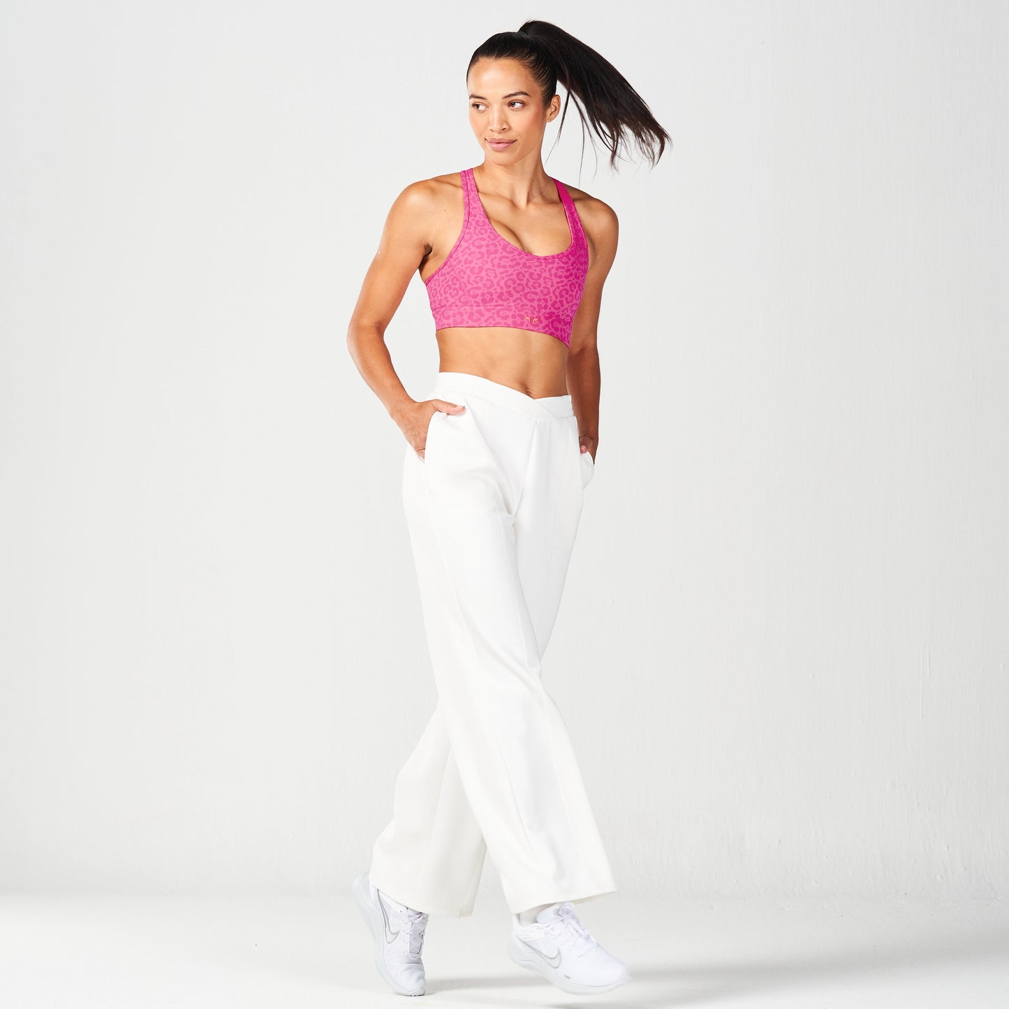 Crossover Straight Pants - Pearl White