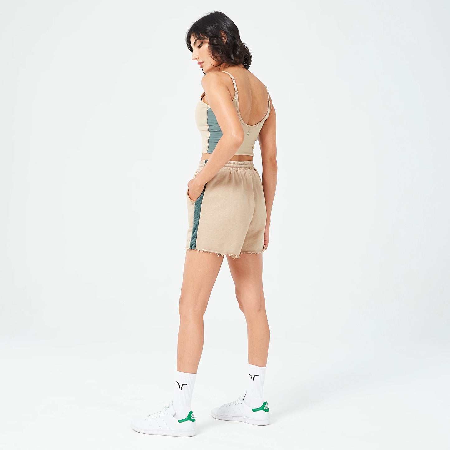 Retrograde Longline Bra Top - Cobblestone Marl