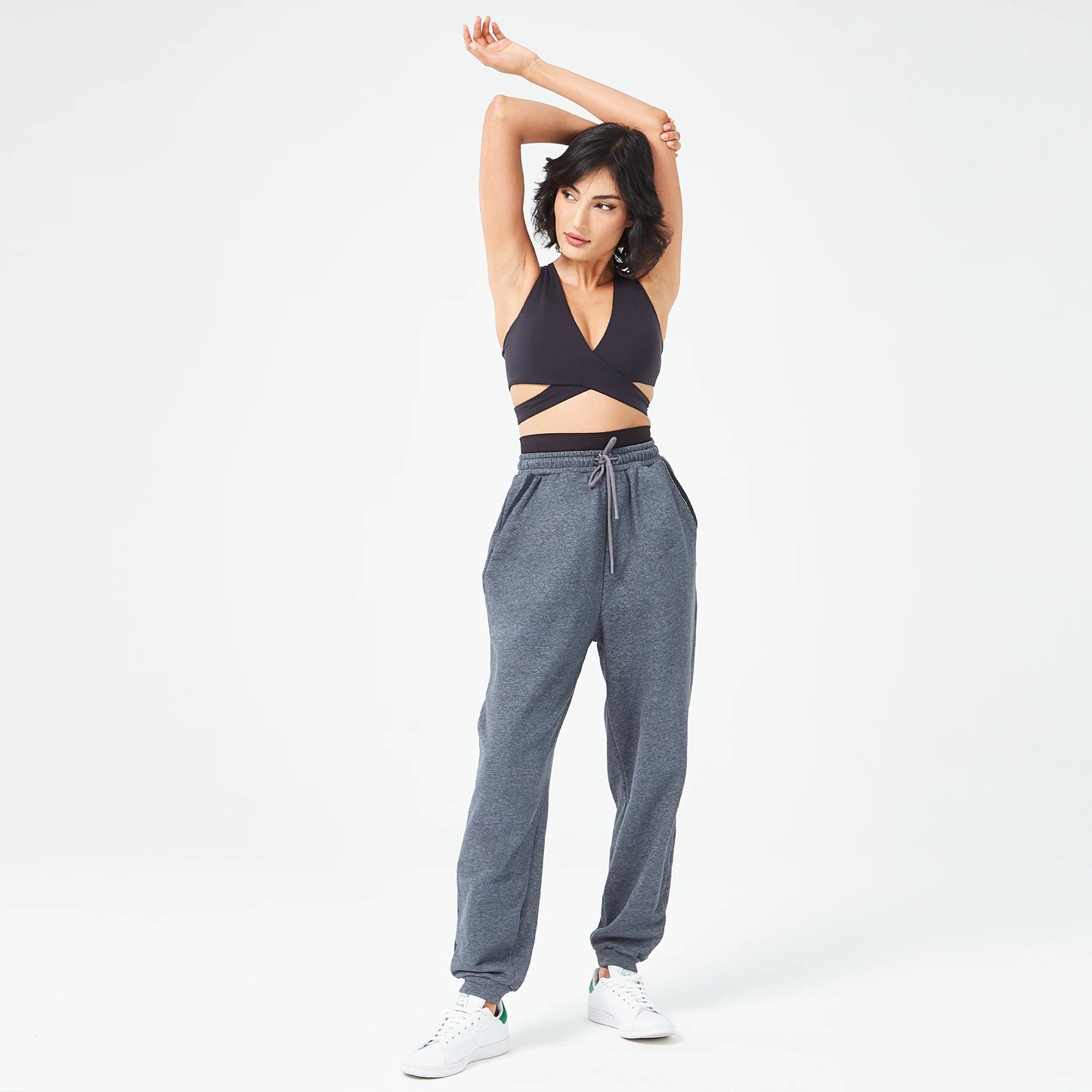 Retrograde Plush Joggers - Black Marl
