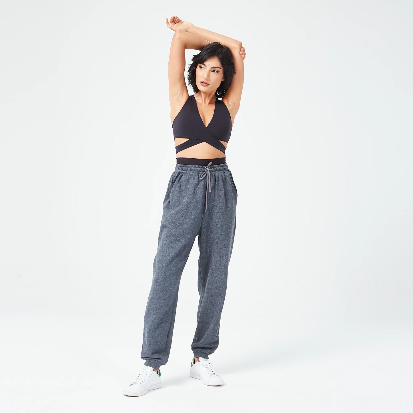 Retrograde Criss Cross Bra Top - Black