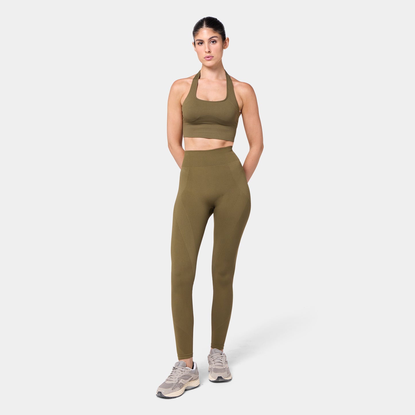 Seamless Contour Halter Brami - Capers