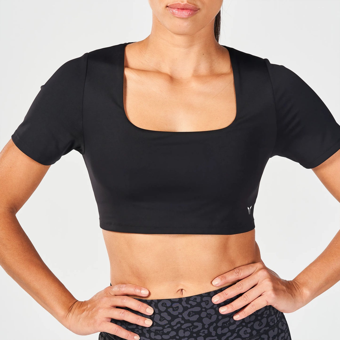 High Impact Built-In Bra Top - Black