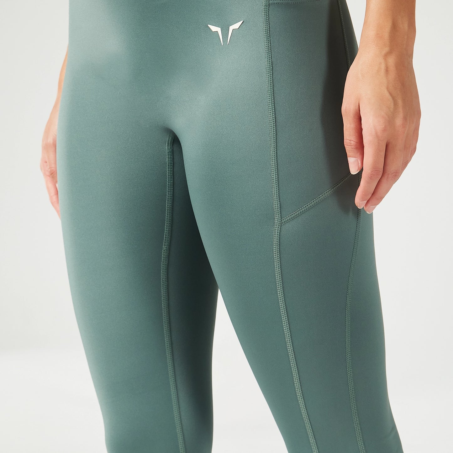 ليقينز بخصر مرتفع 24"- أخضر غامق