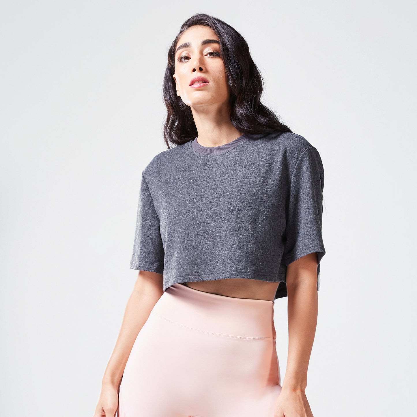 تيشيرت كود كروب ميستيري  - أسود مارل