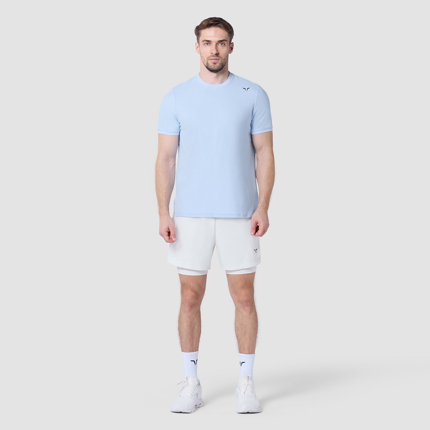 كور تيشرت بياقة مستديرة -  أزرق سماوي