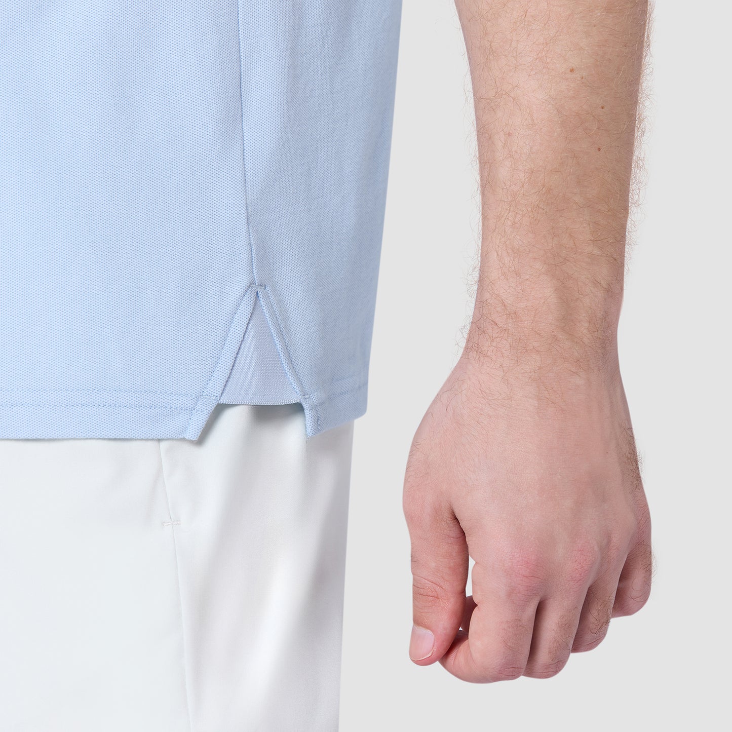 كور تيشرت بياقة مستديرة -  أزرق سماوي