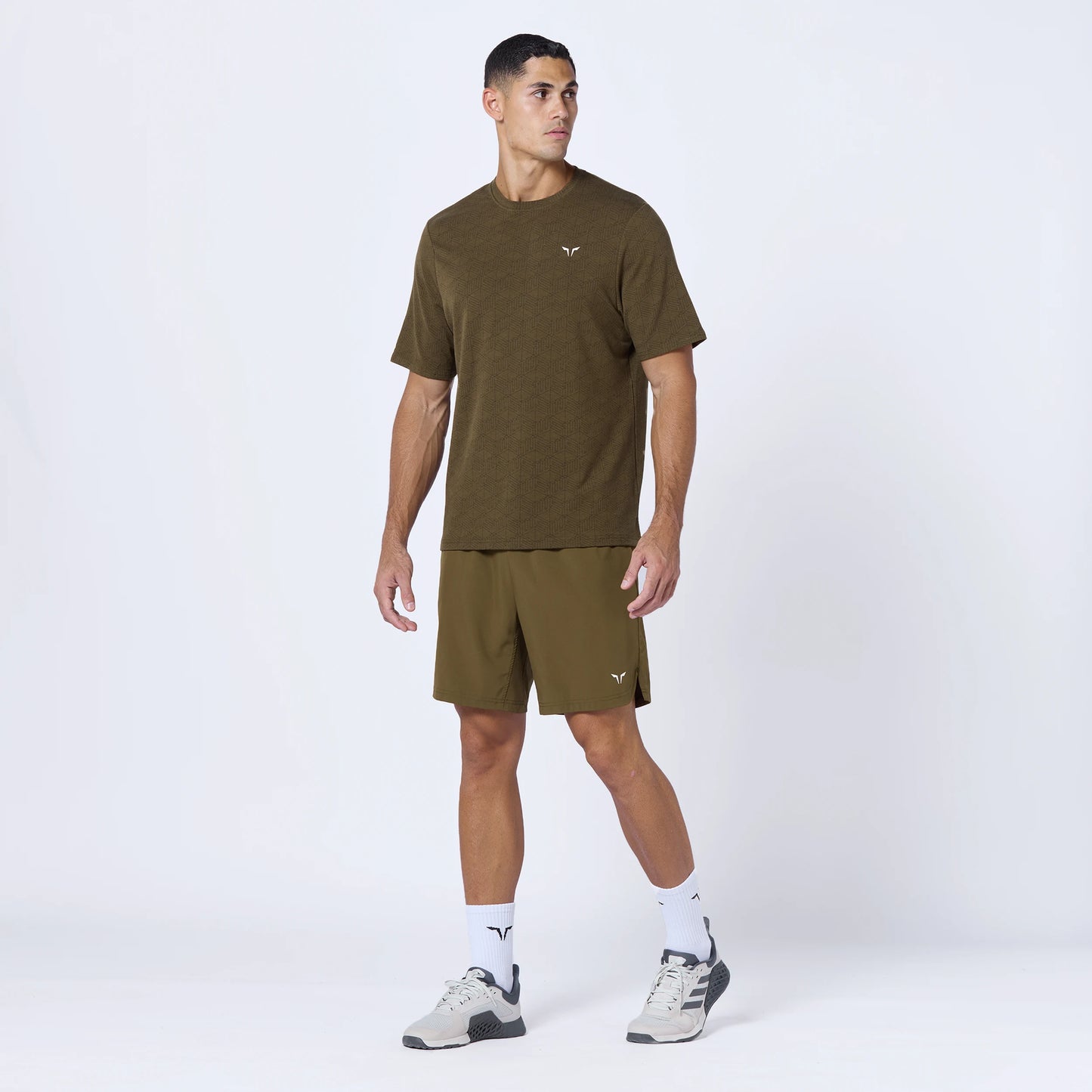 Essential Active T-shirt - Dark Olive Print